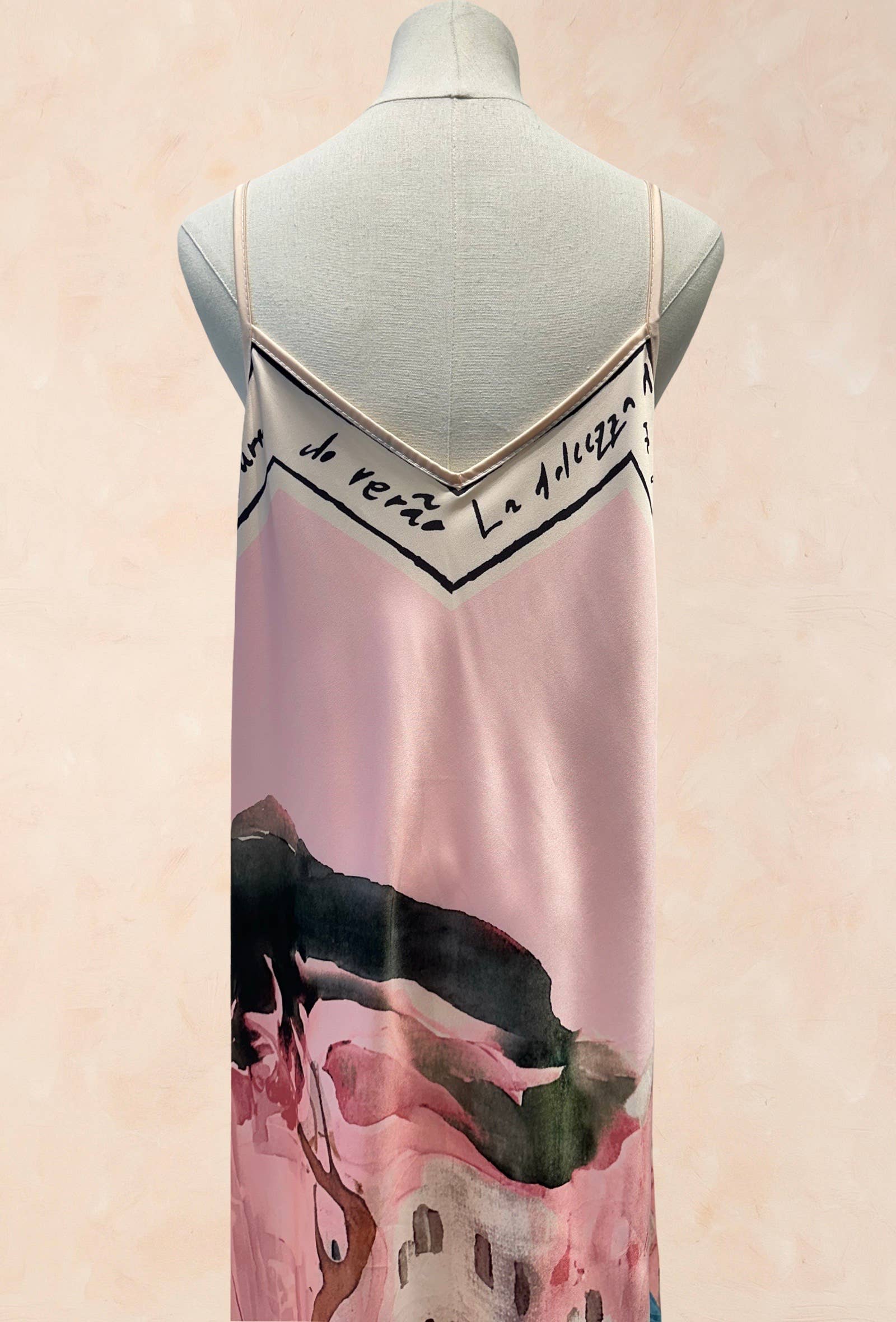 Robe Viscose Soie Imprimé Fluide à Bretelles VISCOSE