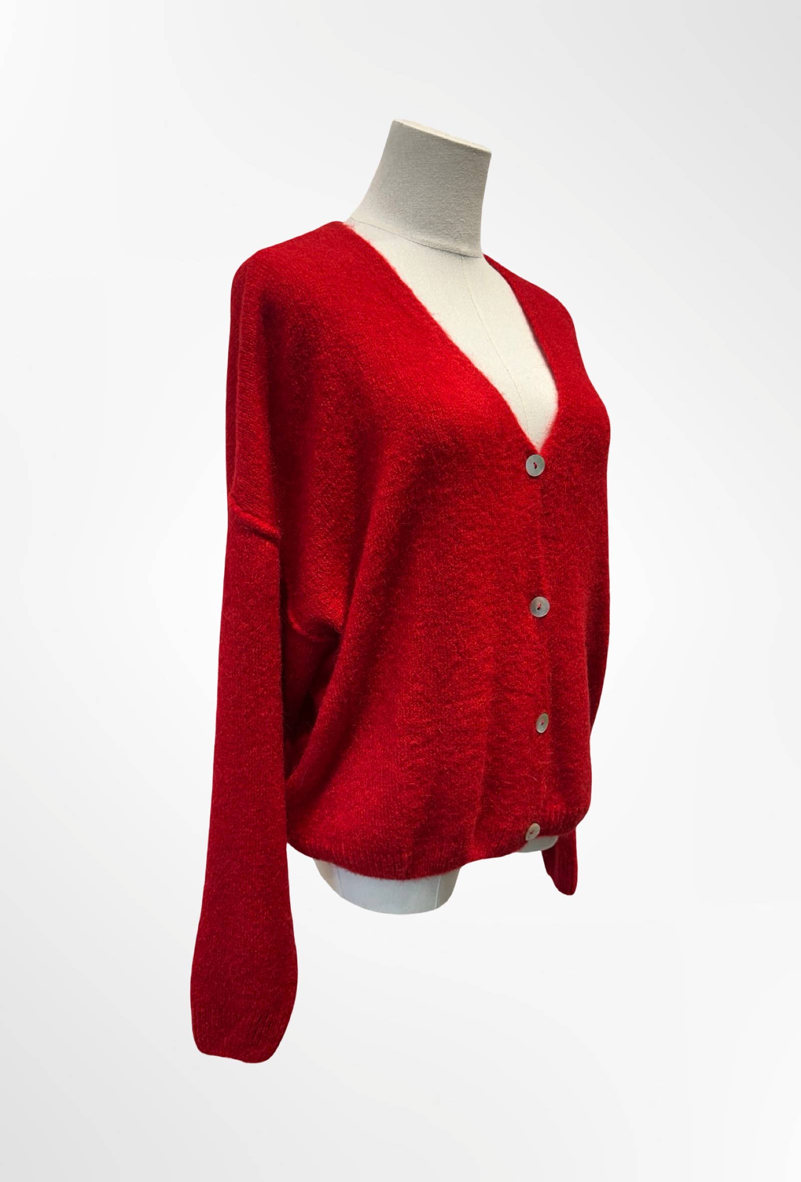 Gilet Col V Profond en Maille Douce ALPAGA