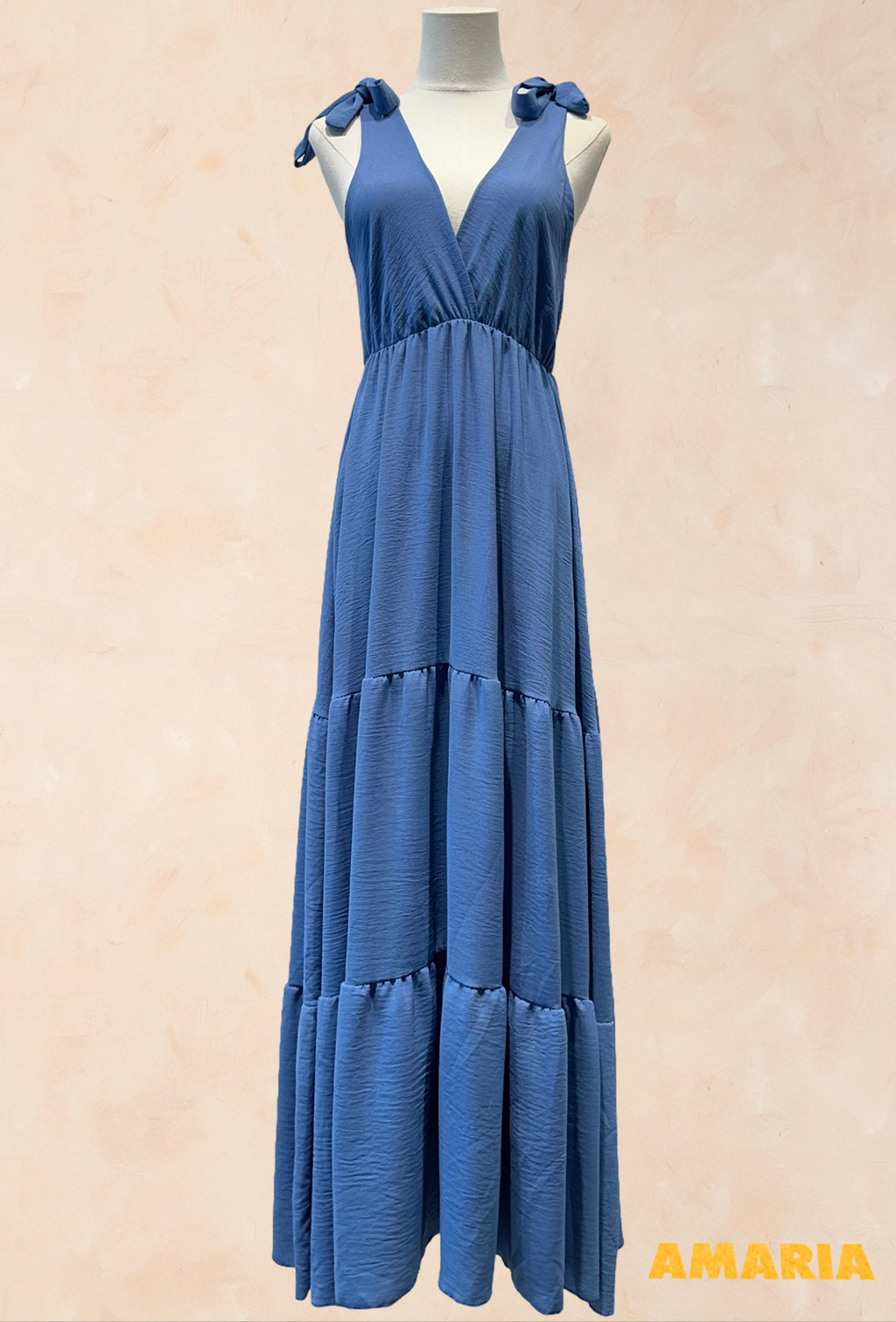 Robe longue à nouer aux épaules - Viscose