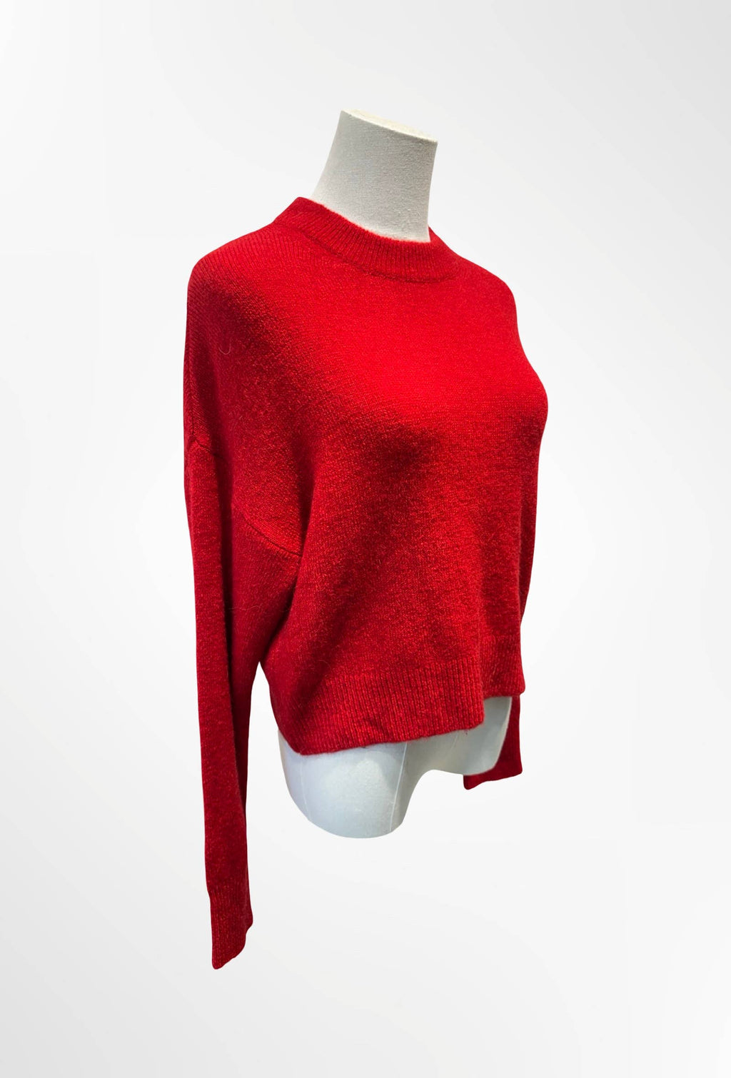 Pull Cropped Col Montant Maille Douce ALPAGA