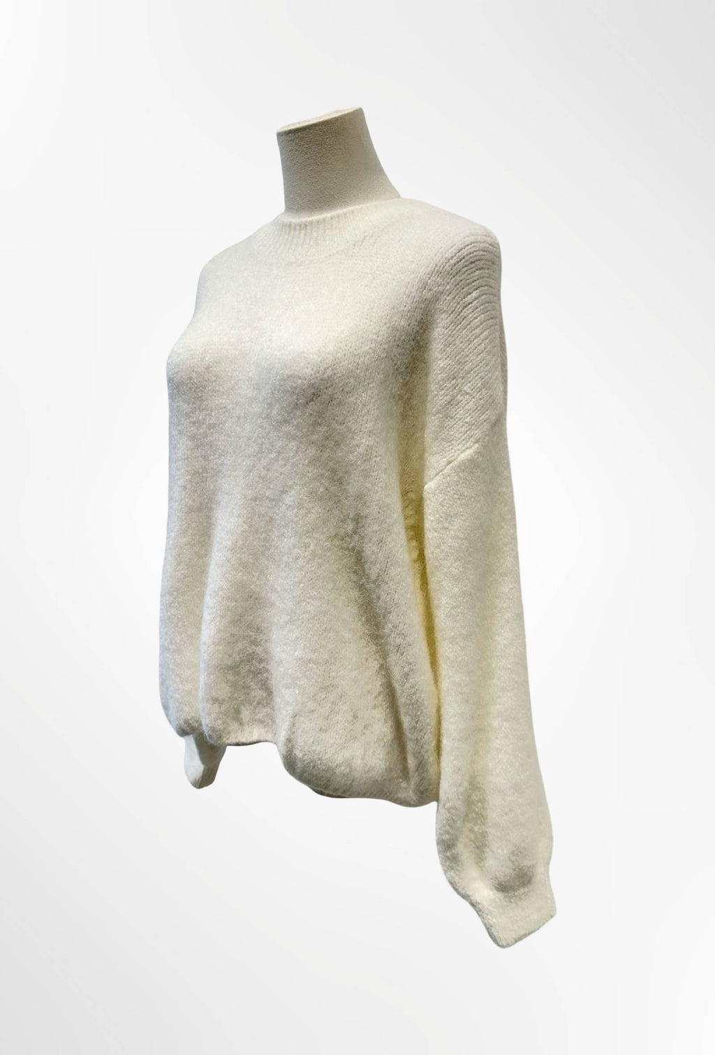Pull col rond qualité premium ALPAGA / LAINE