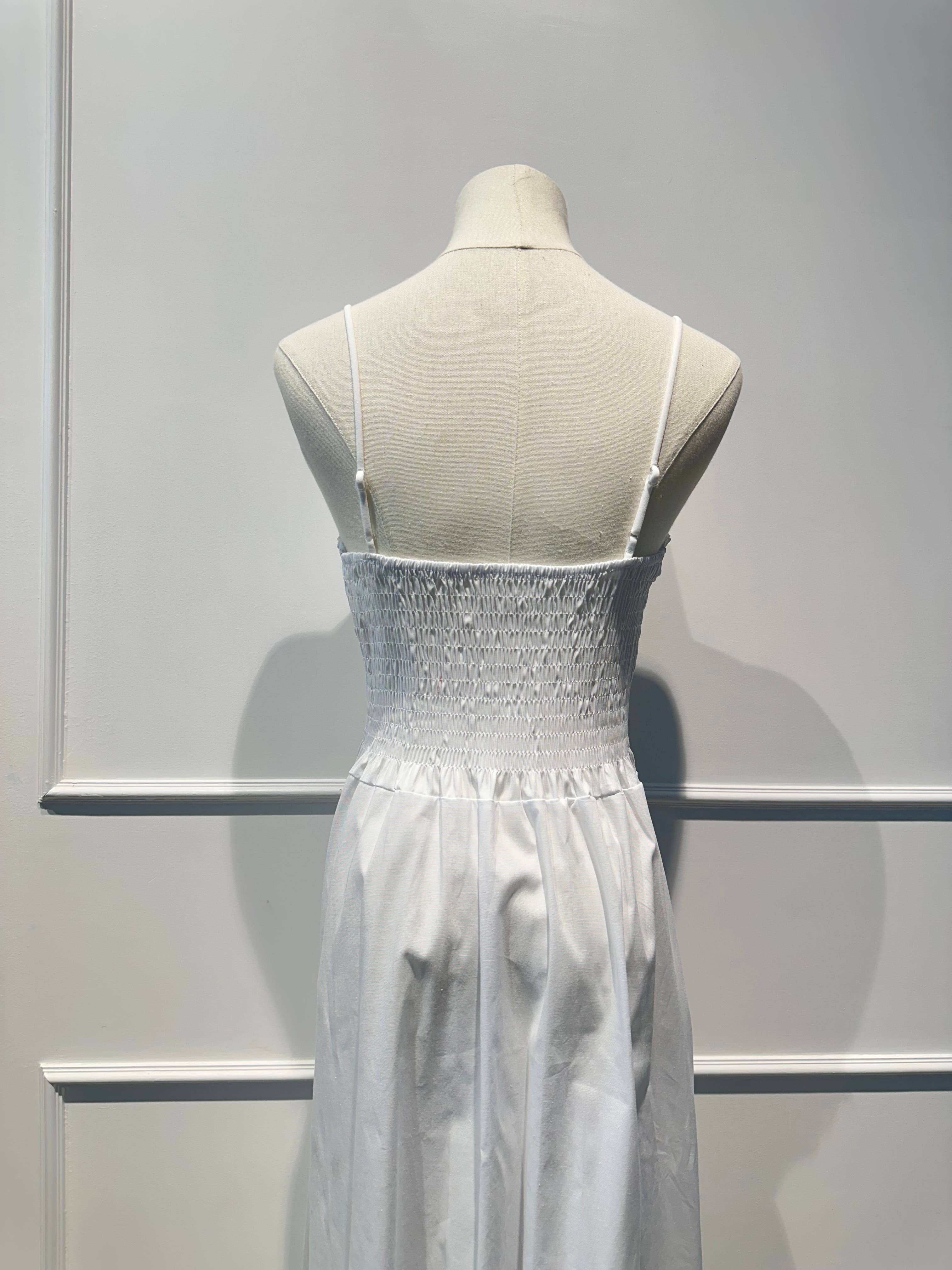 Robe longue à bretelles Coton