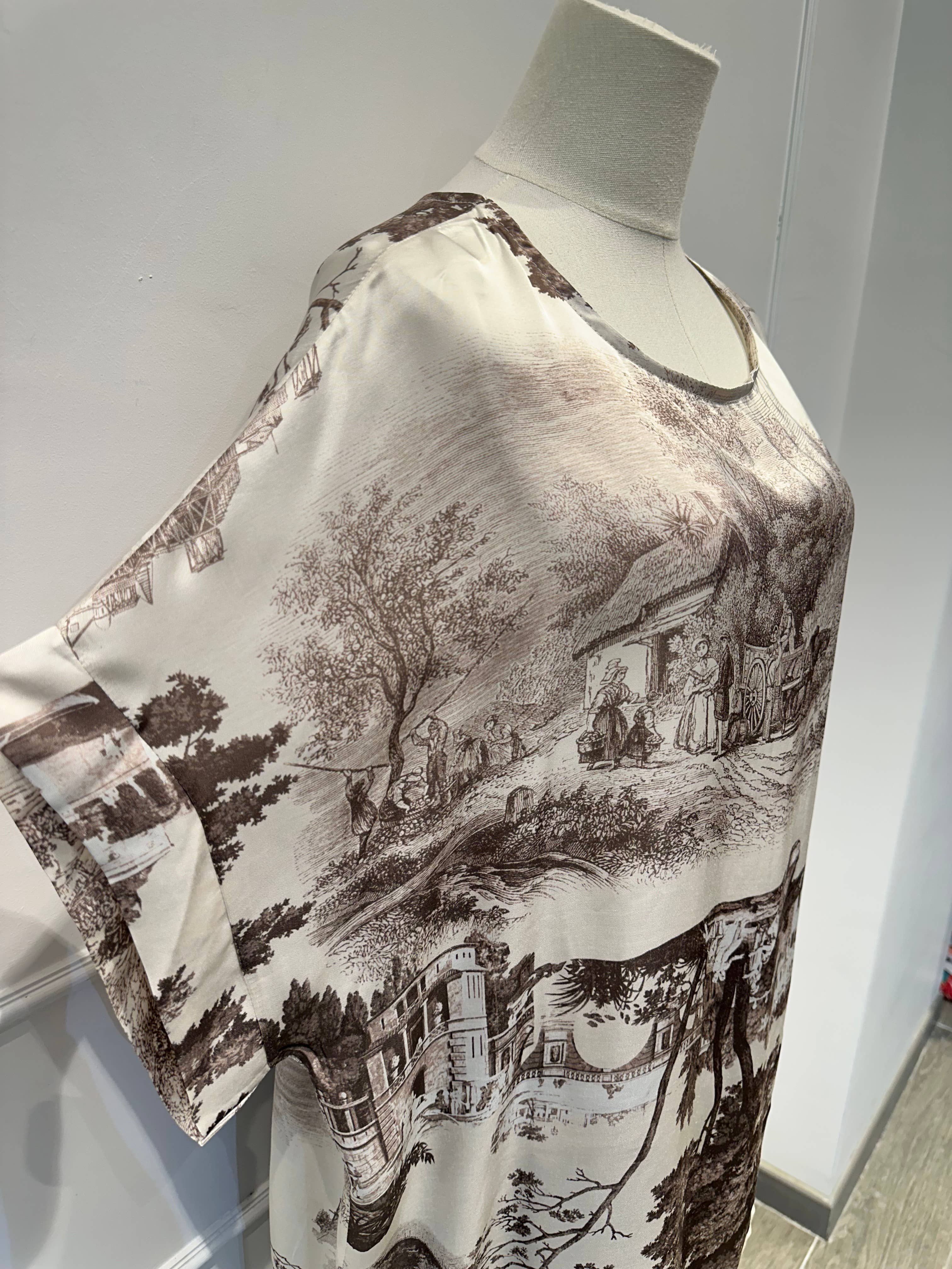 Ensemble fluide imprimé toile de Jouy % VISCOSE