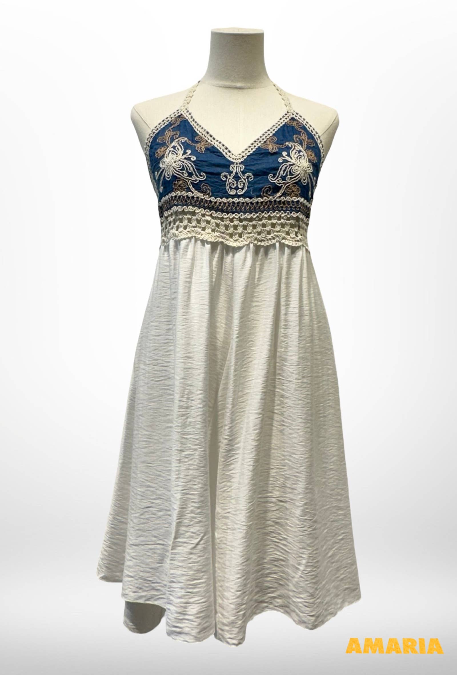 Robe mi longue bohème à dos nu Viscose