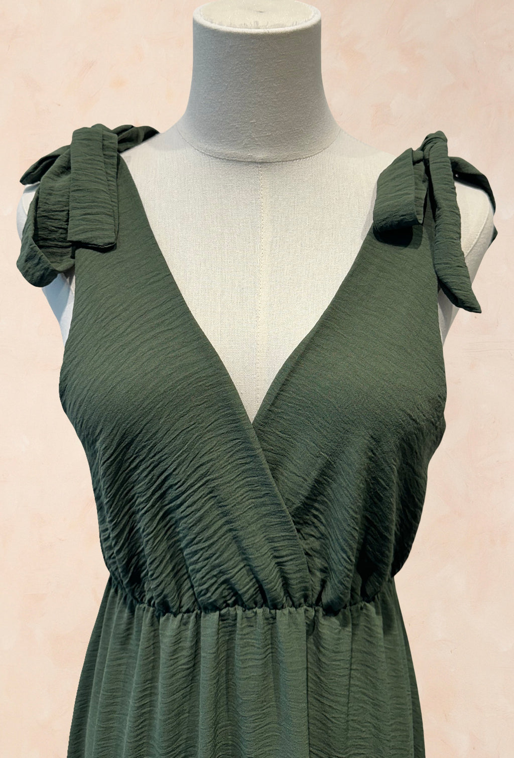 Robe longue à nouer aux épaules - Viscose