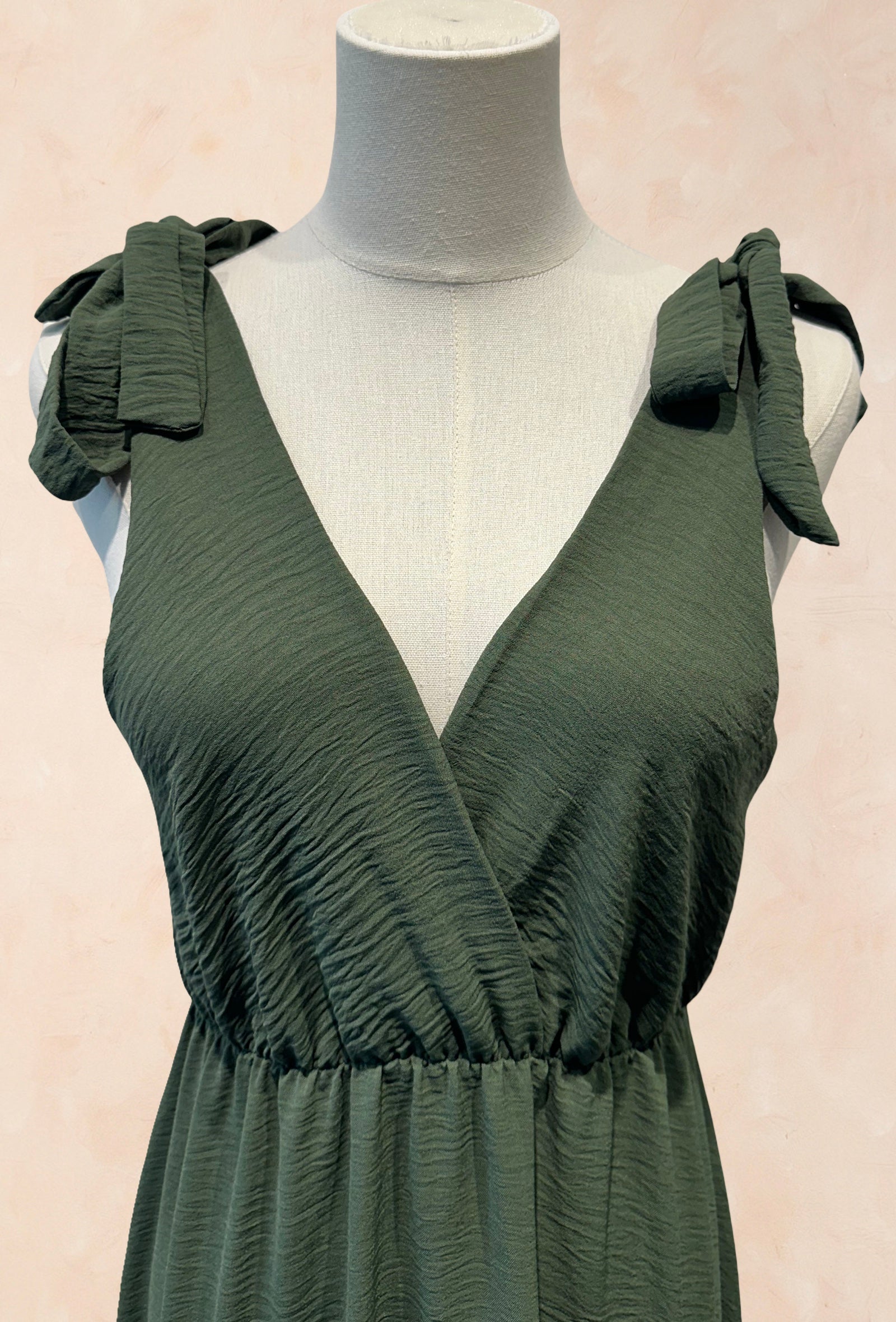 Robe longue à nouer aux épaules - Viscose