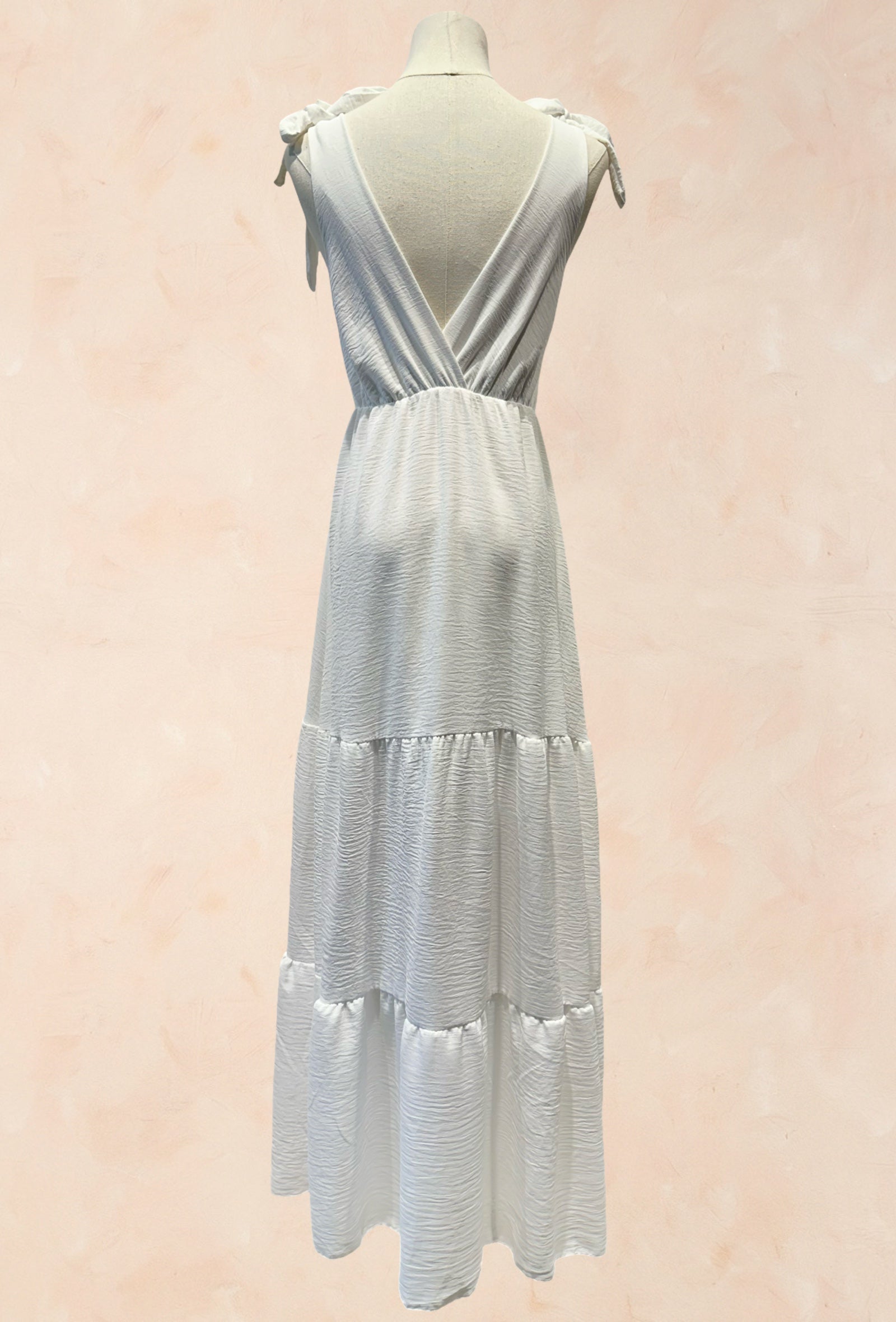 Robe longue à nouer aux épaules - Viscose