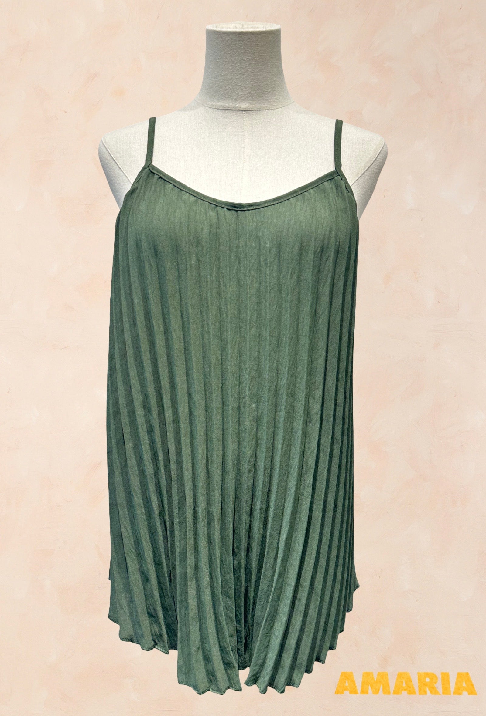 Top Plissé VISCOSE– Bretelles fines, coupe fluide et élégante