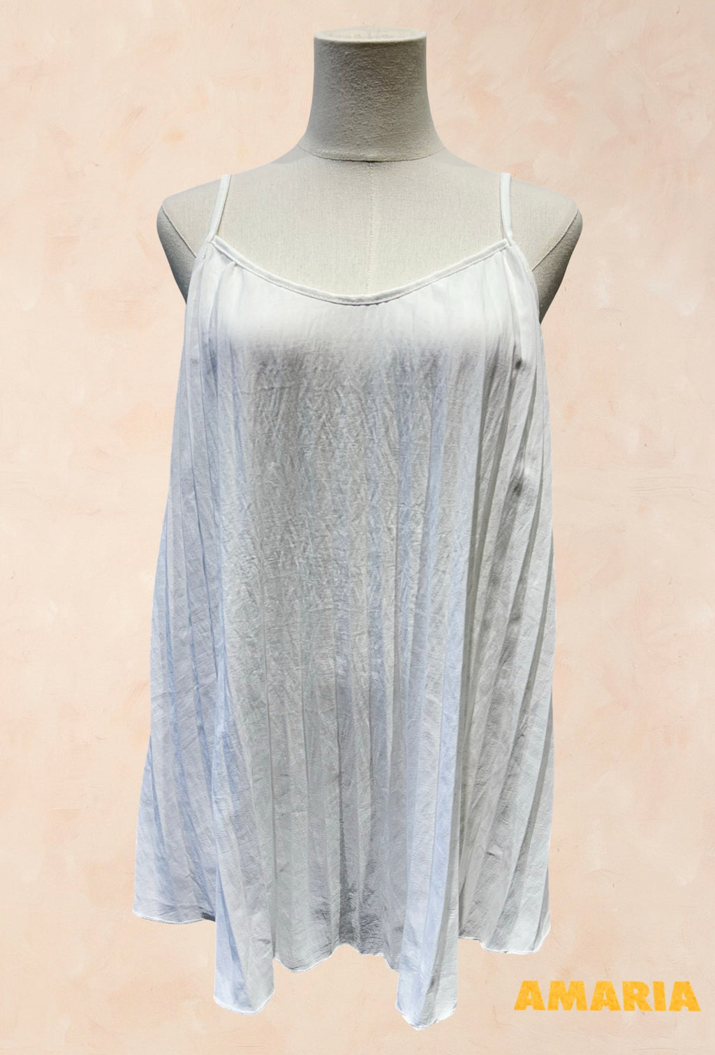 Top Plissé VISCOSE– Bretelles fines, coupe fluide et élégante