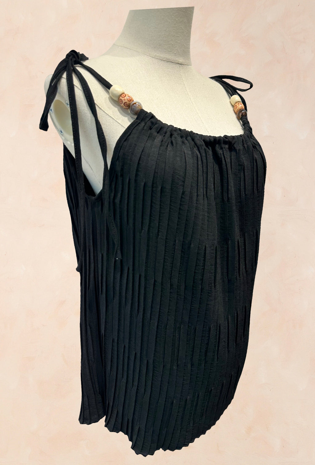 Top plissé à bretelles fines - Viscose