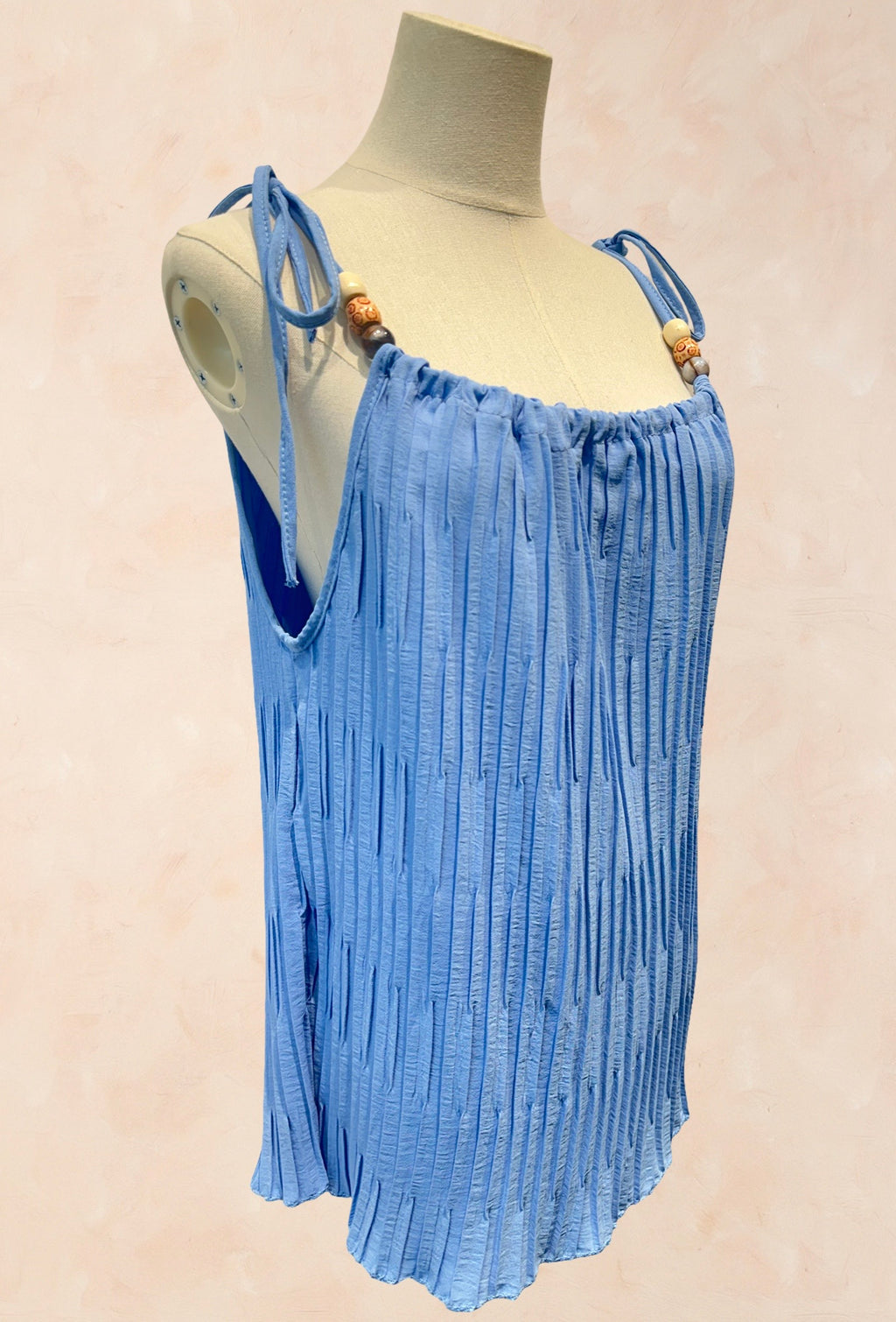 Top plissé à bretelles fines - Viscose