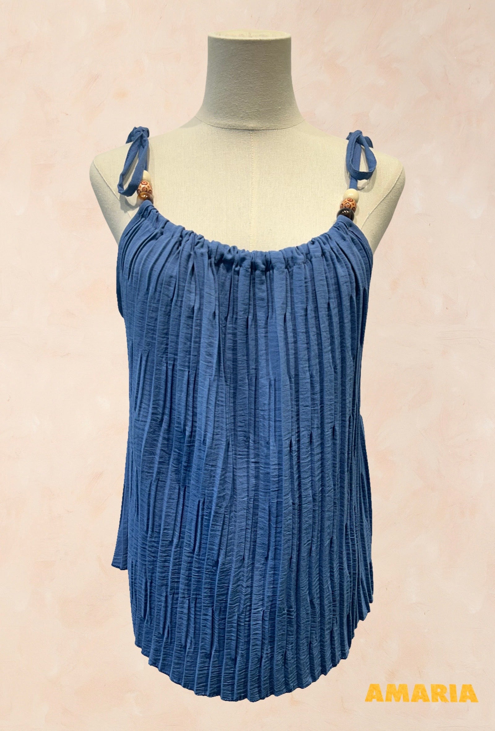 Top plissé à bretelles fines - Viscose