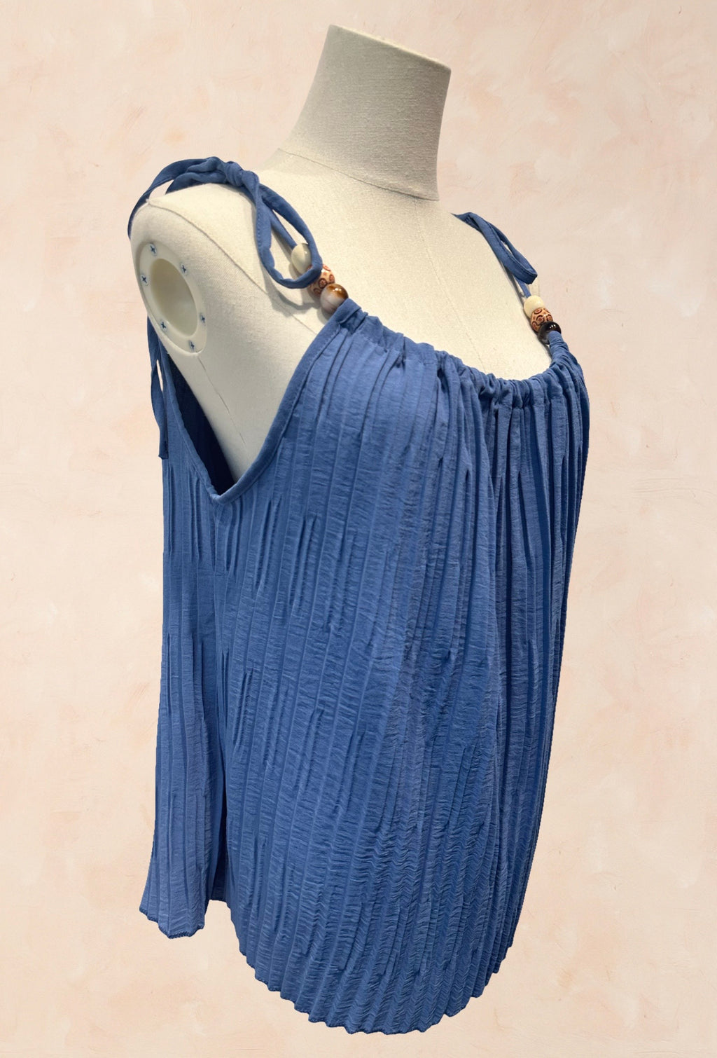 Top plissé à bretelles fines - Viscose