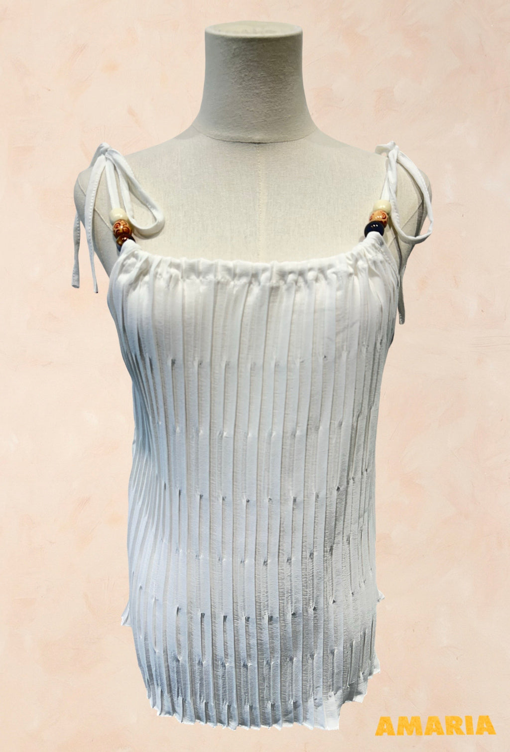 Top plissé à bretelles fines - Viscose