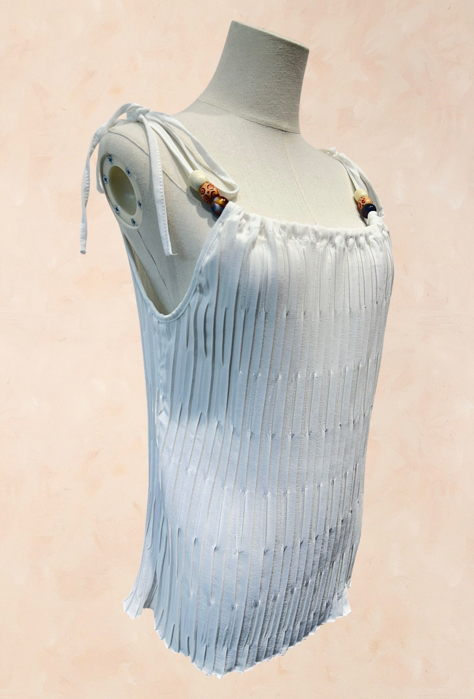 Top plissé à bretelles fines - Viscose