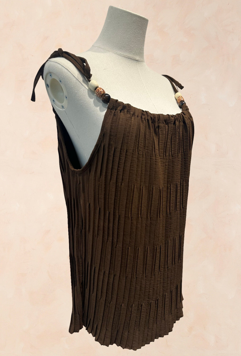 Top plissé à bretelles fines - Viscose