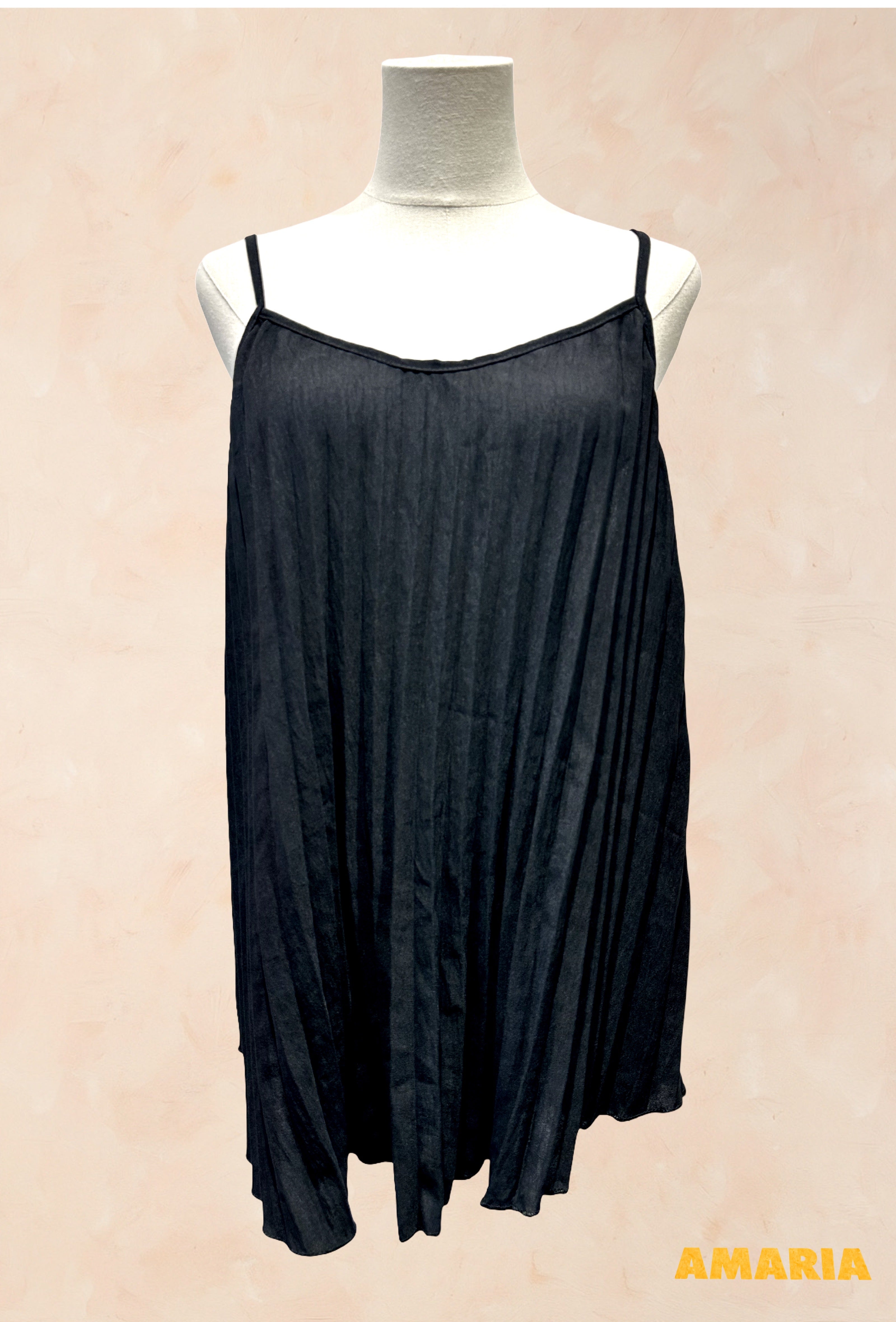 Top Plissé VISCOSE– Bretelles fines, coupe fluide et élégante