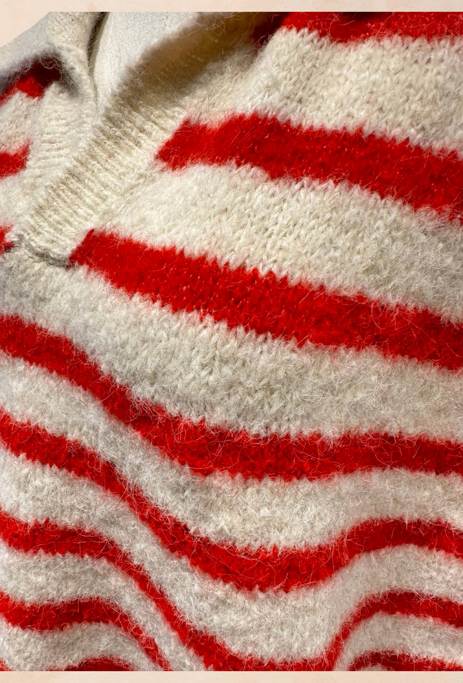 Pull sans manches à rayures avec col LAINE