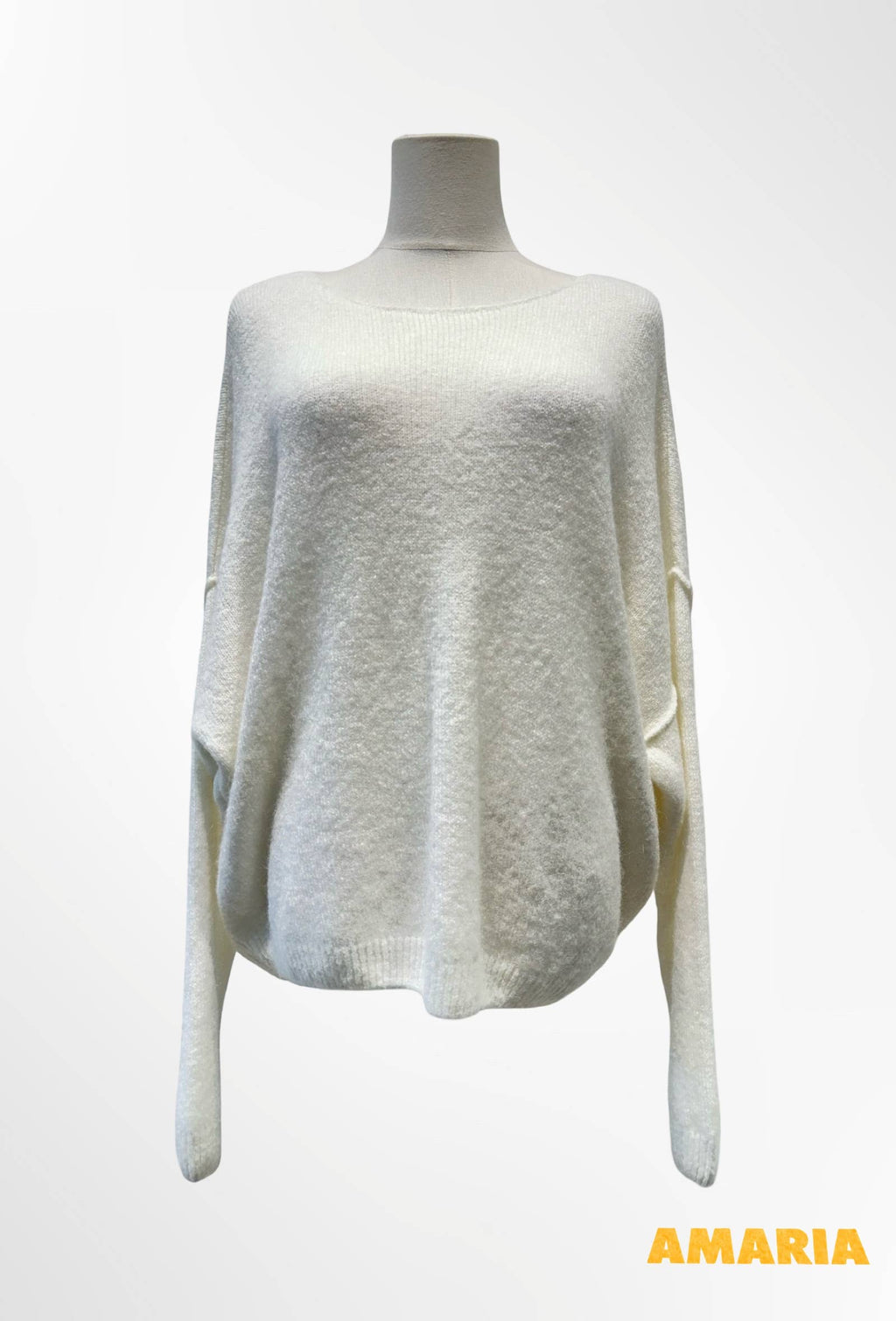 Pull Oversize Col Rond Maille Douce ALPAGA