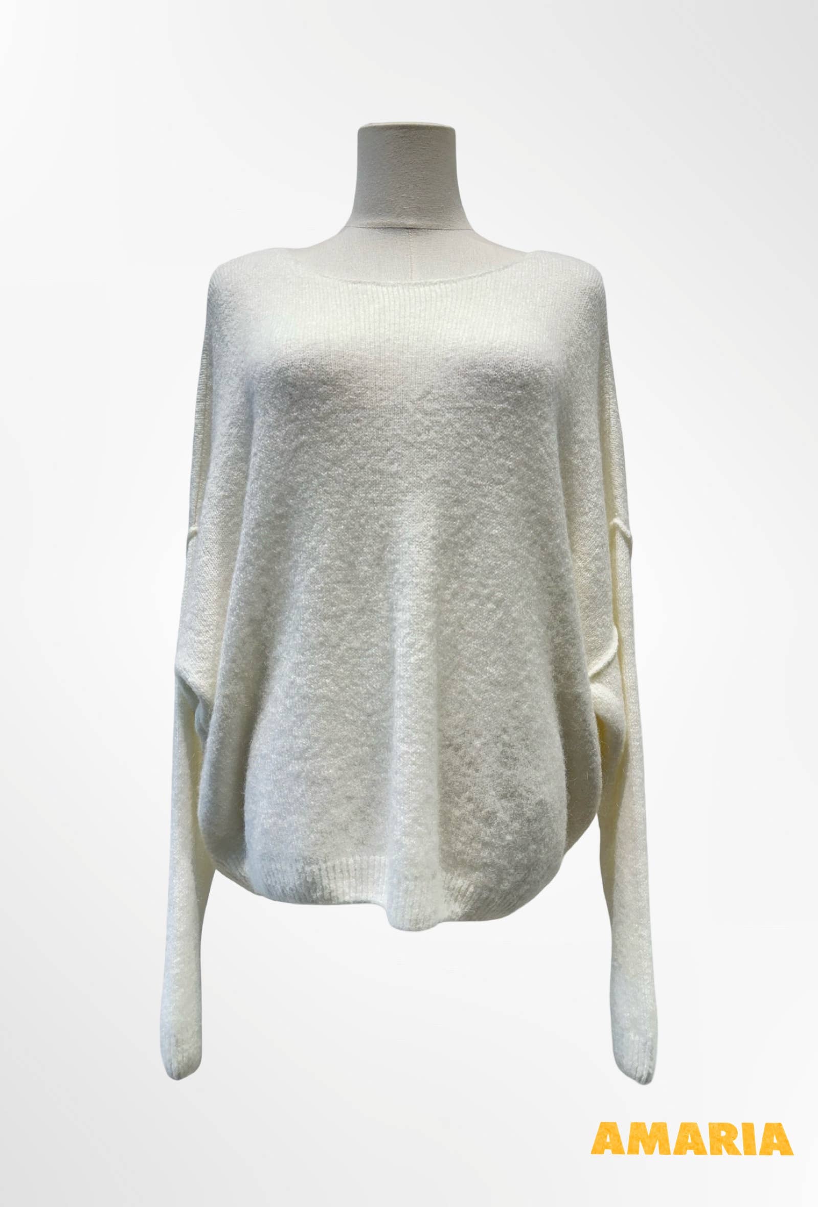 Pull Oversize Col Rond Maille Douce ALPAGA
