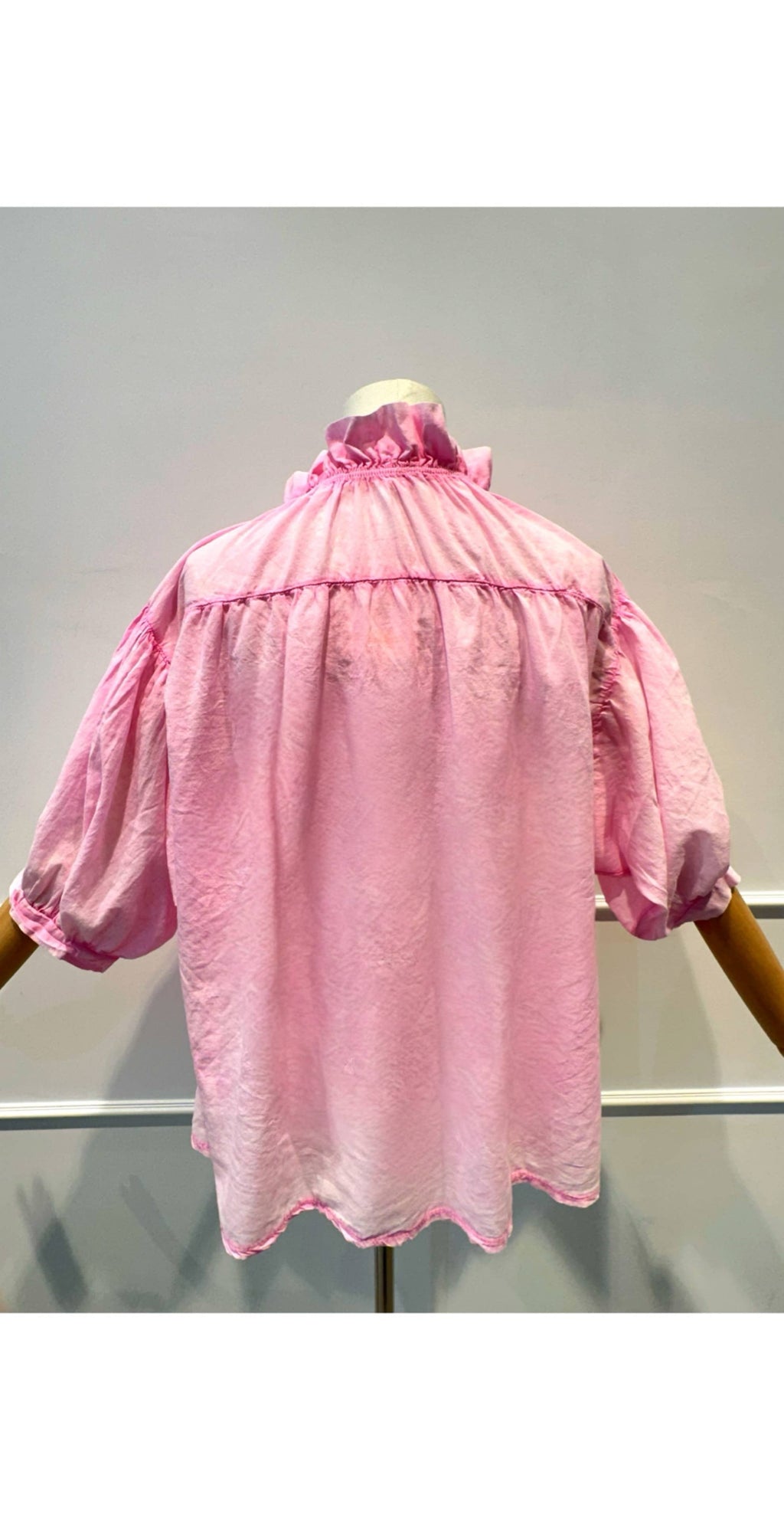 Blouse Brodée à Manches Bouffantes Broderie en Relief