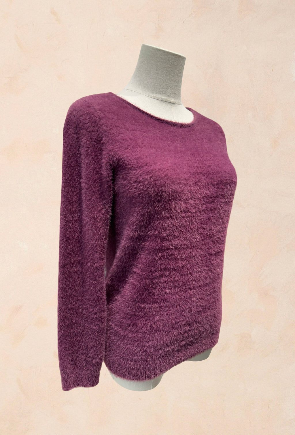 Pull Tout Doux Effet Peluche Manches Longues