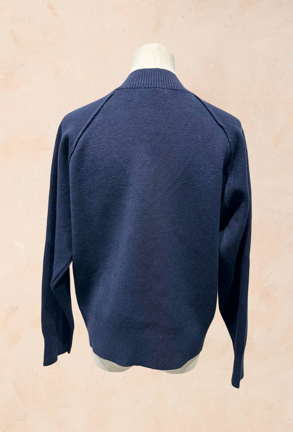 Pull manches longues maille col V côtelé Viscose
