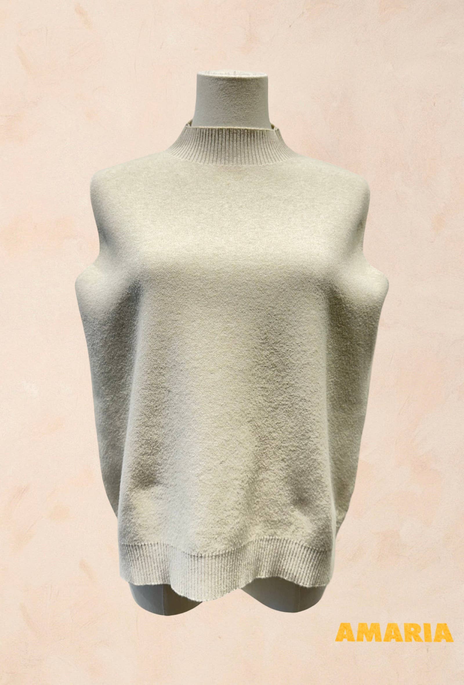 Débardeur en maille col montant VISCOSE
