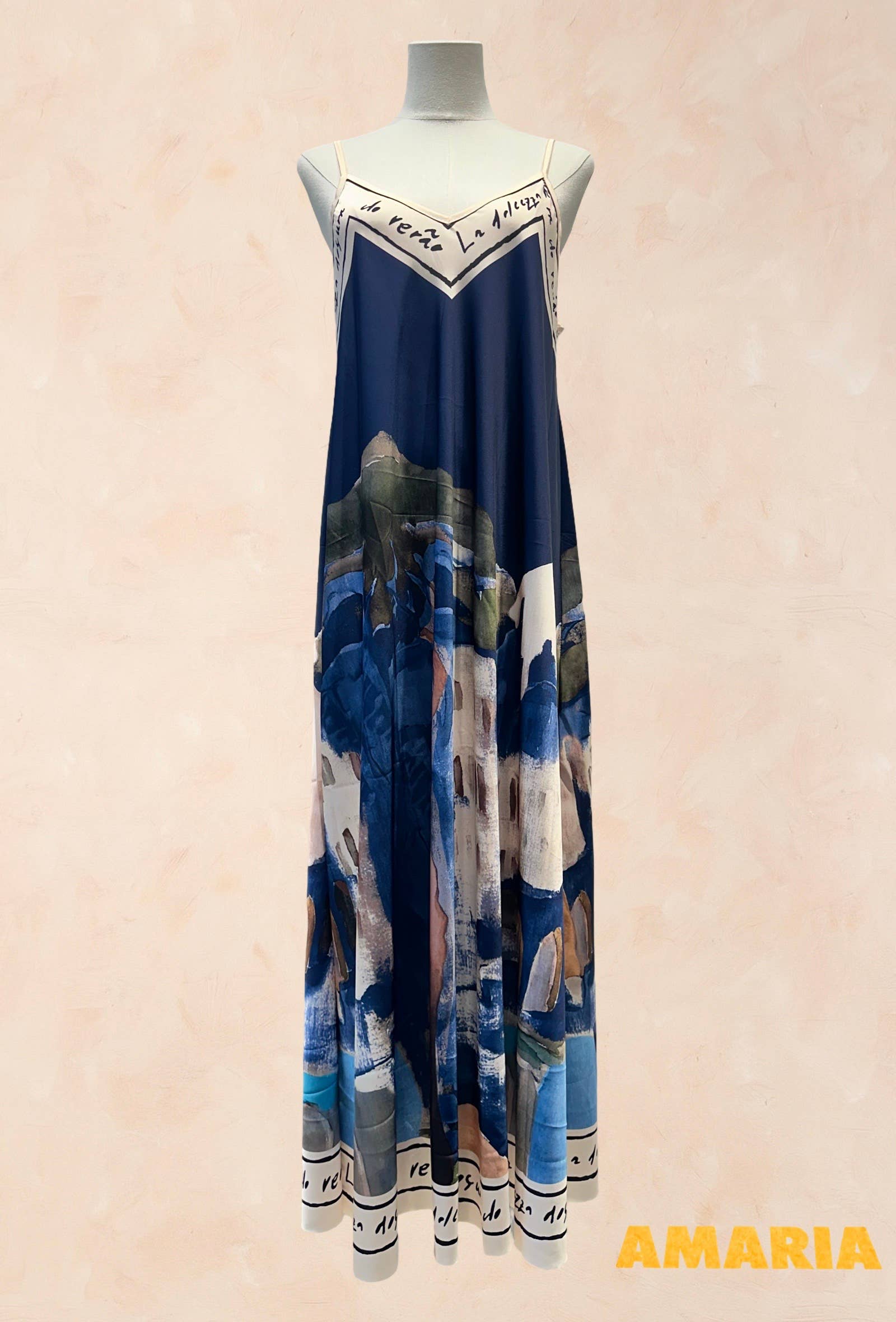 Robe Viscose Soie Imprimé Fluide à Bretelles VISCOSE