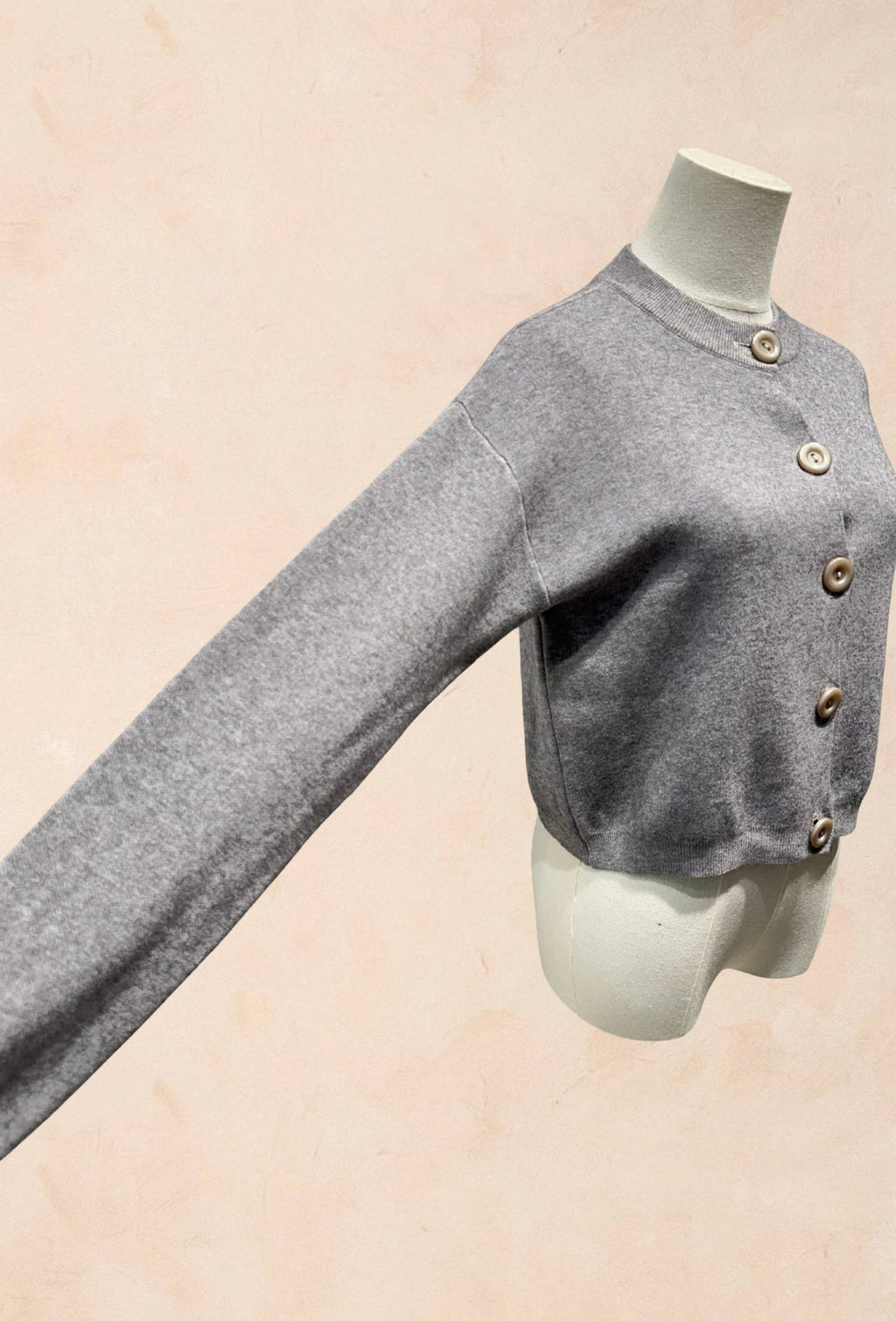 Cardigan Court à Gros Boutons VISCOSE