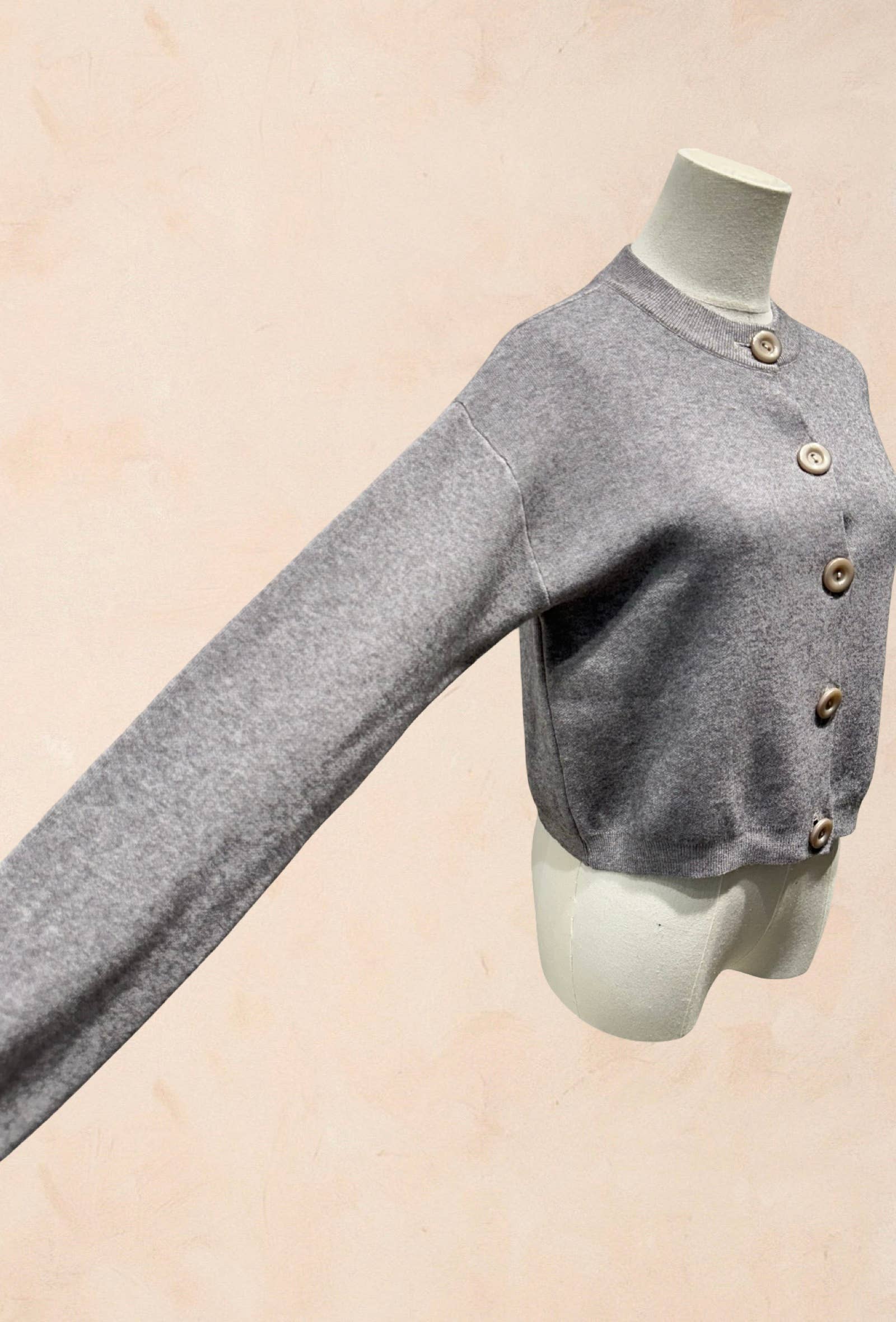 Cardigan Court à Gros Boutons VISCOSE