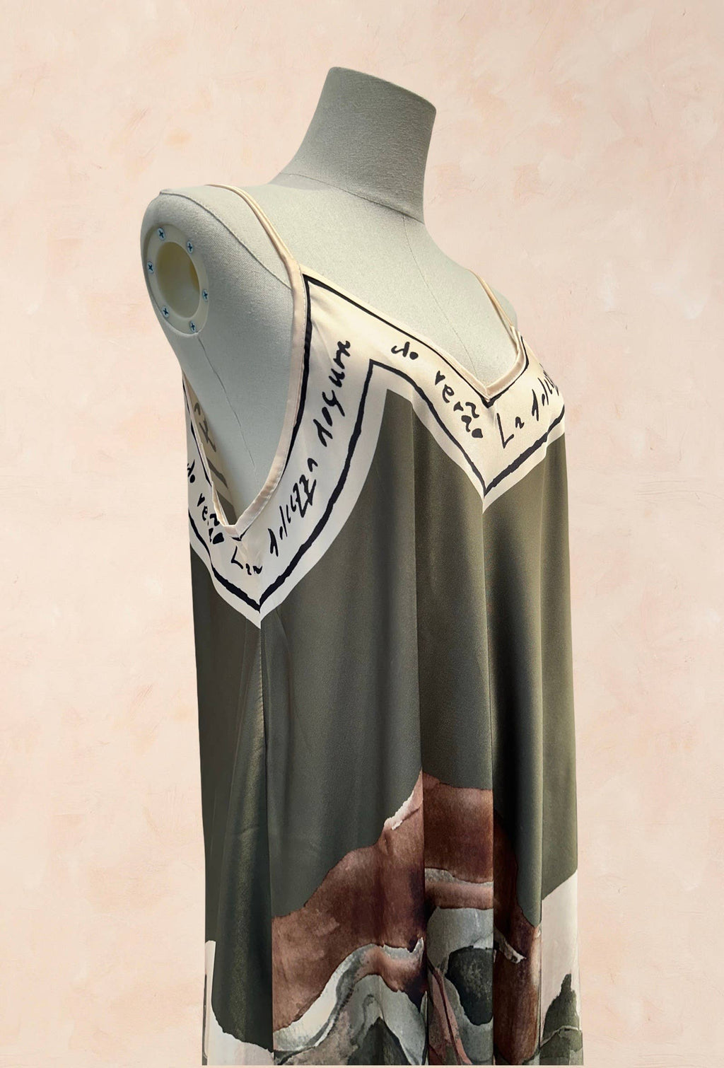 Robe Viscose Soie Imprimé Fluide à Bretelles VISCOSE