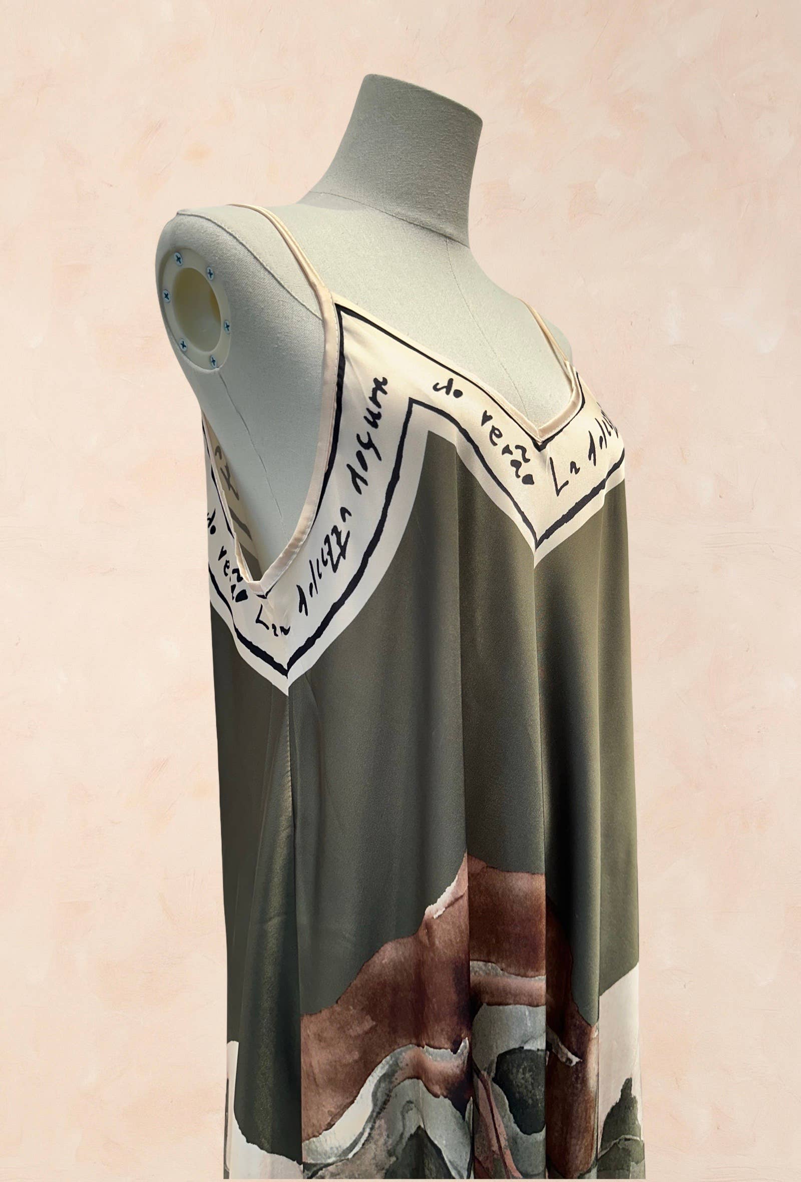 Robe Viscose Soie Imprimé Fluide à Bretelles VISCOSE
