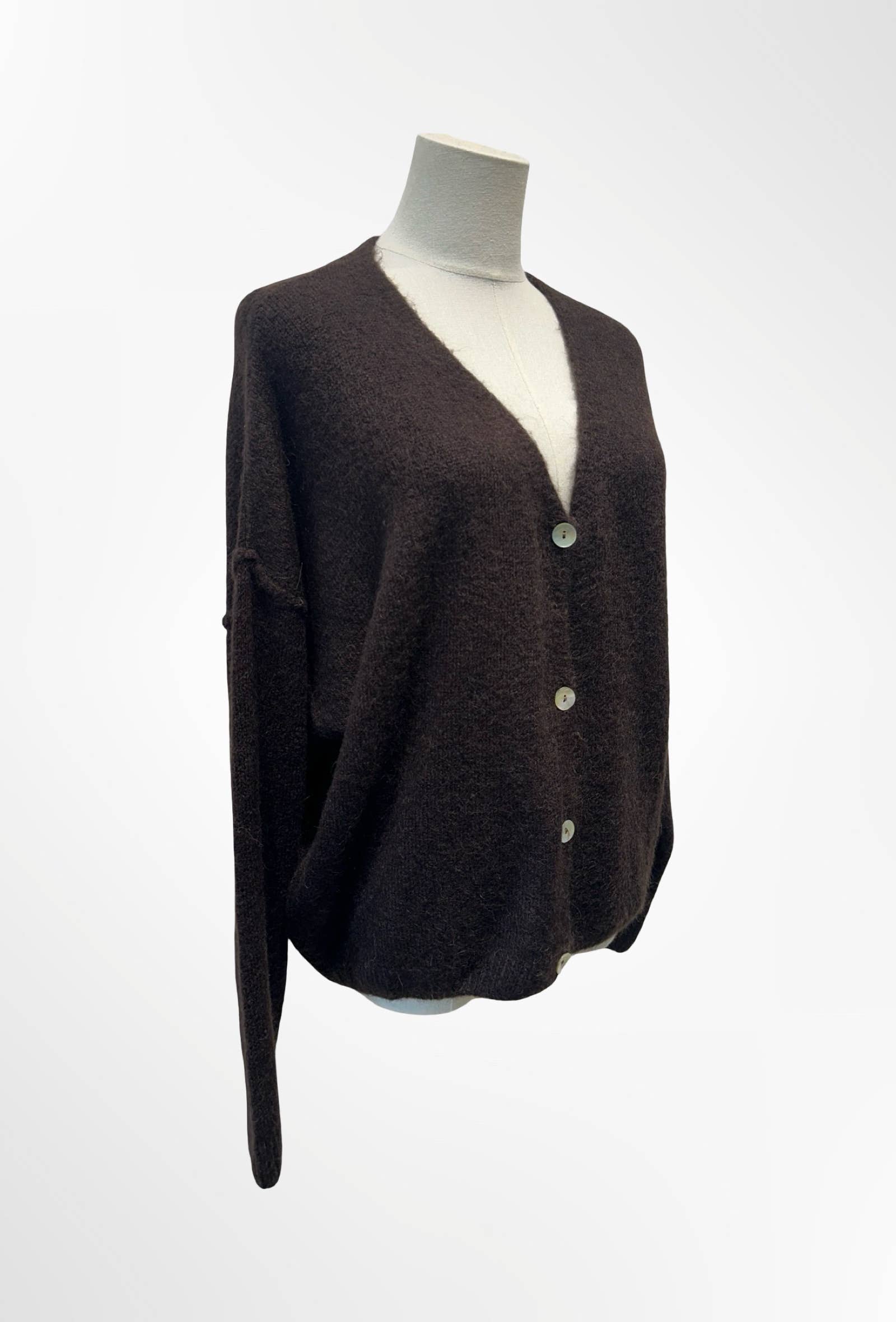 Gilet Col V Profond en Maille Douce ALPAGA