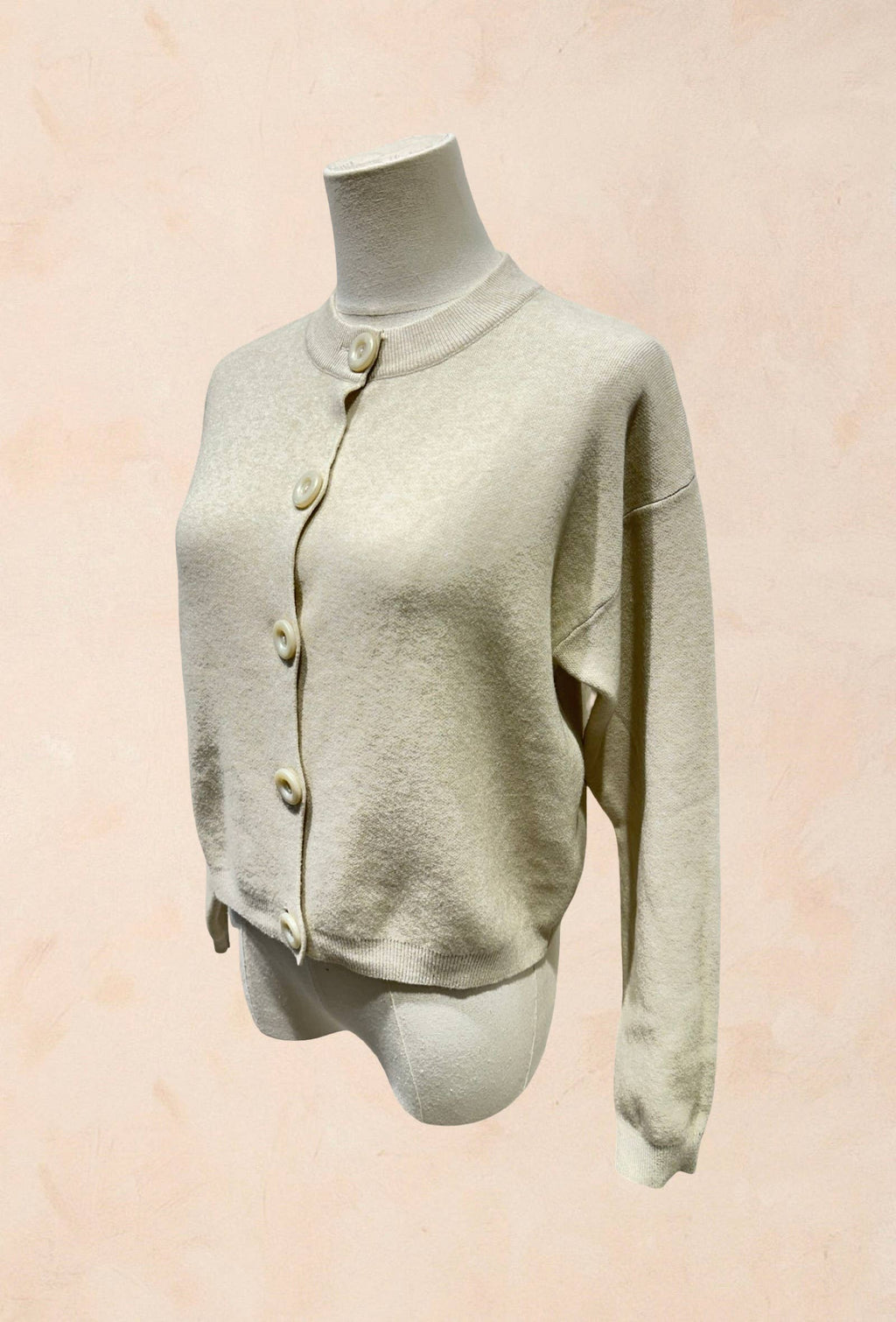 Cardigan Court à Gros Boutons VISCOSE