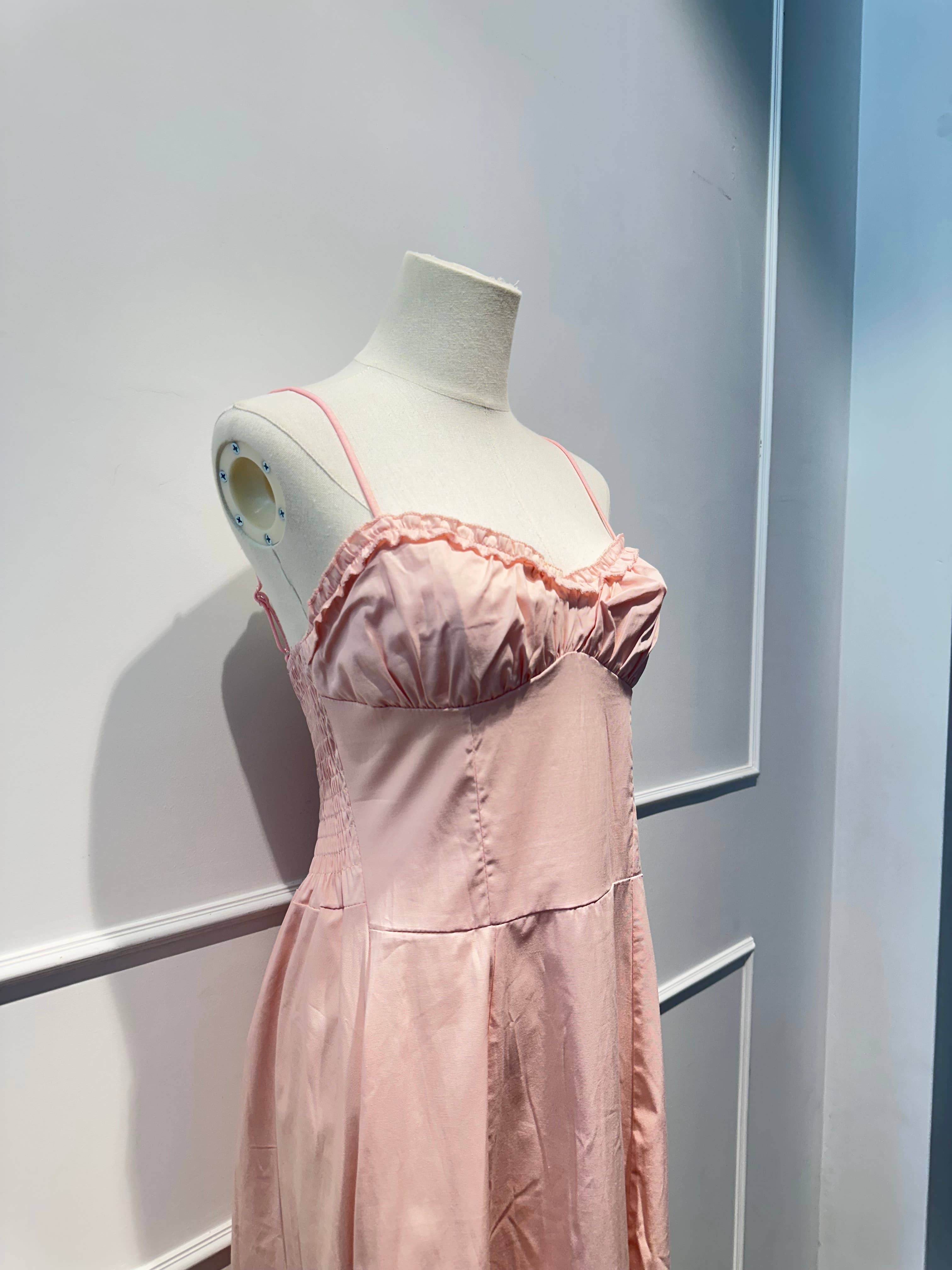 Robe longue à bretelles Coton