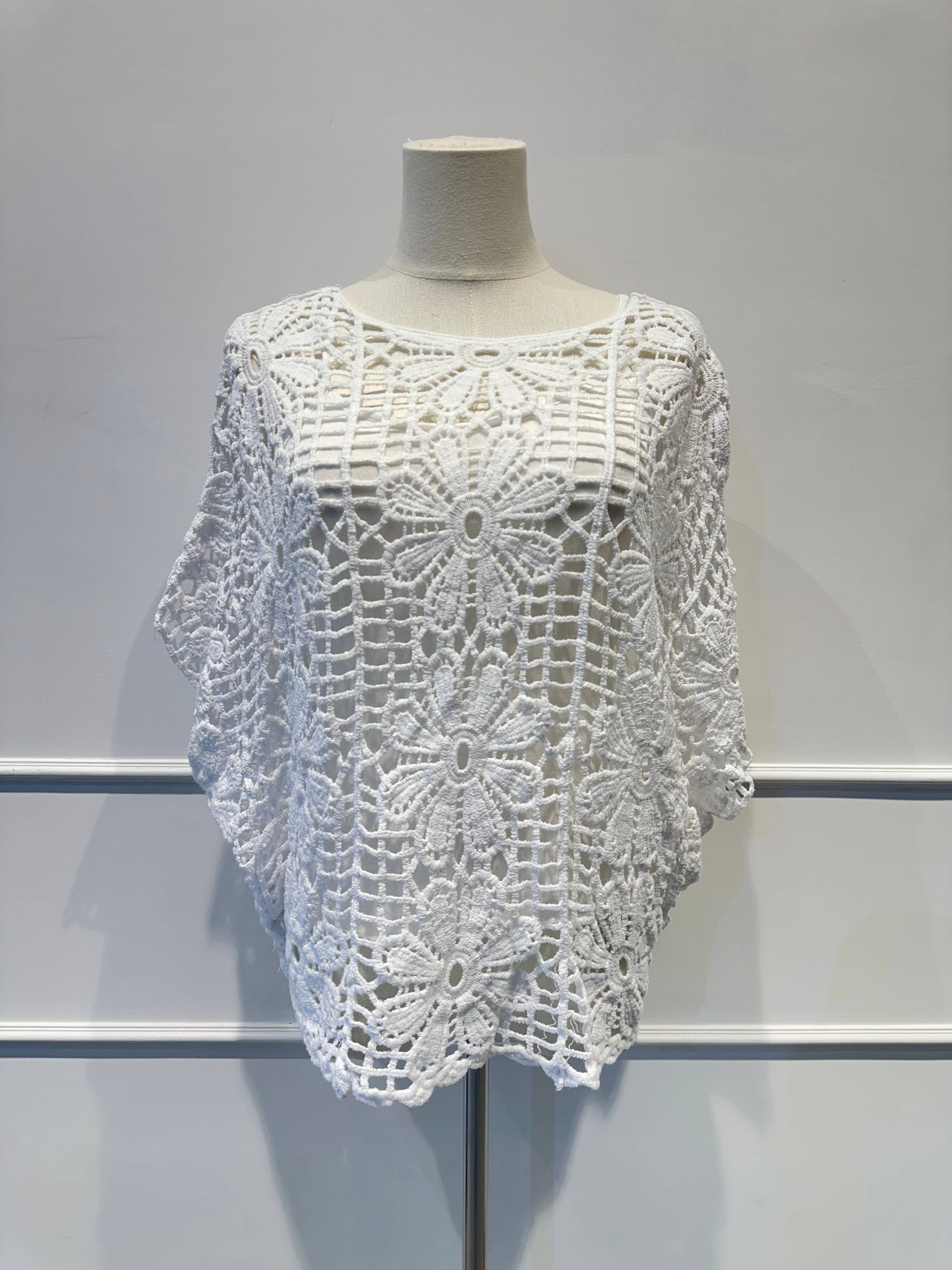 Haut en Crochet Manches courtes J