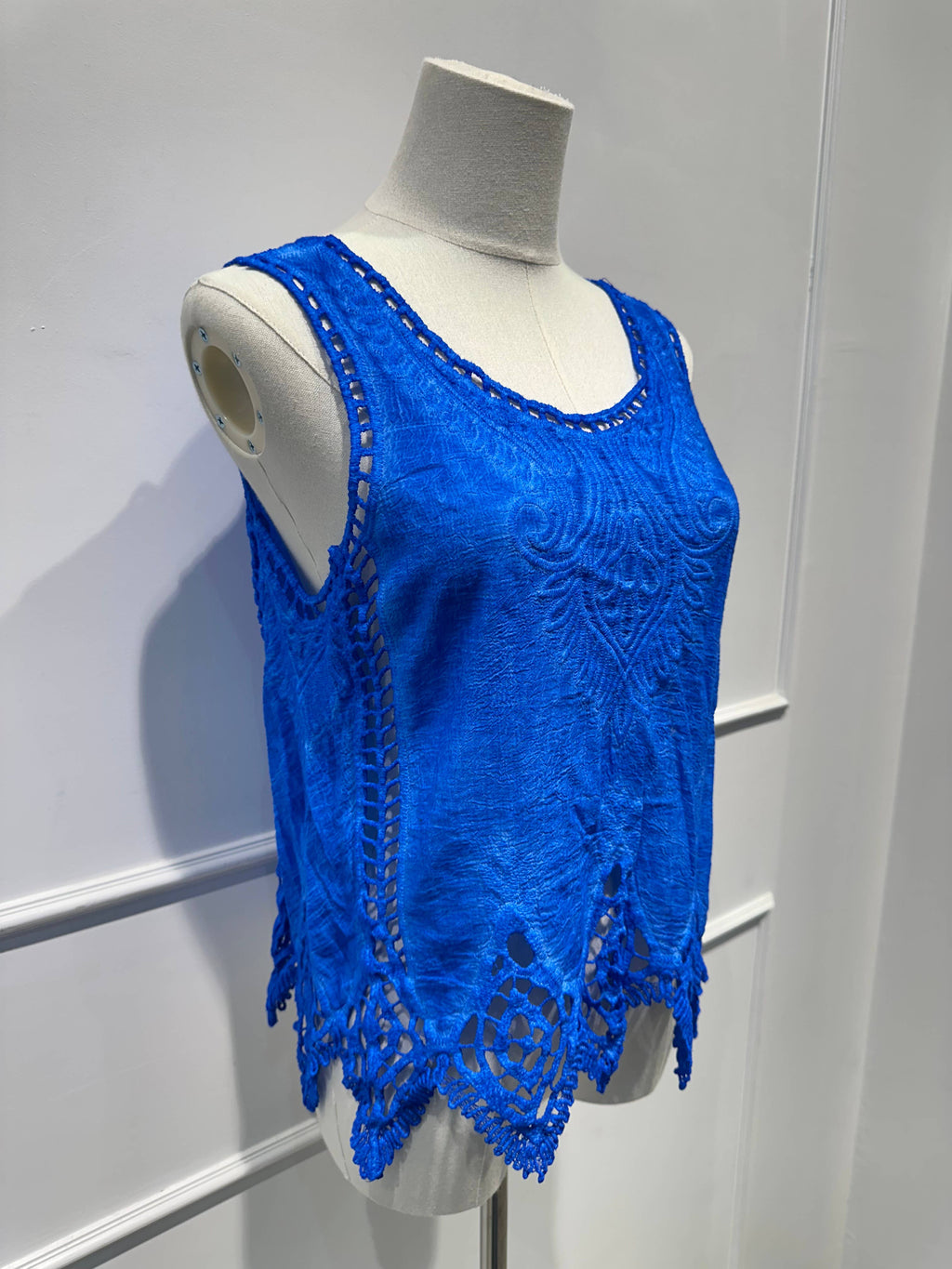 Débardeur Brodé en Dentelle