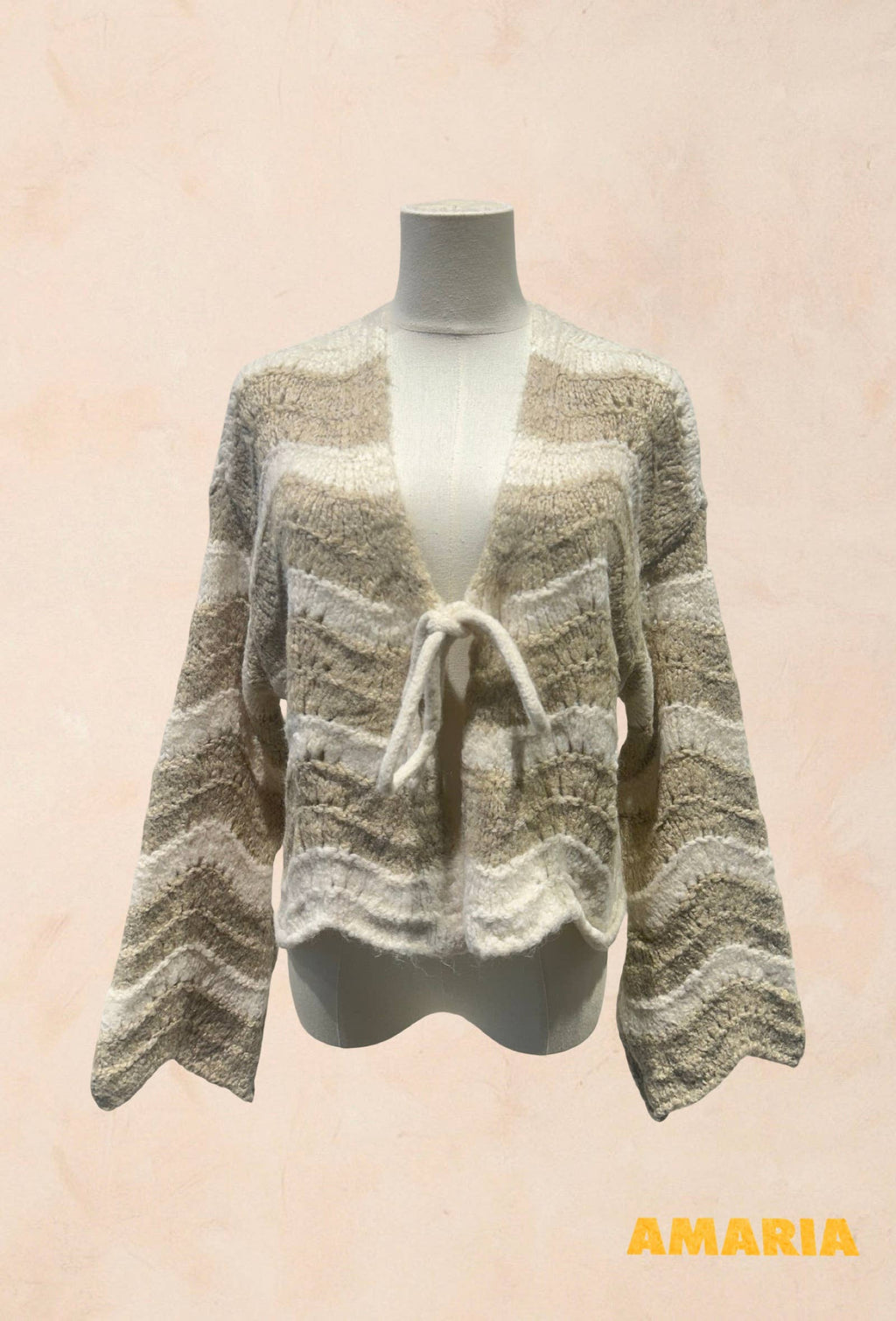 Gilet rayé à nouer – Style tendance et cocooning