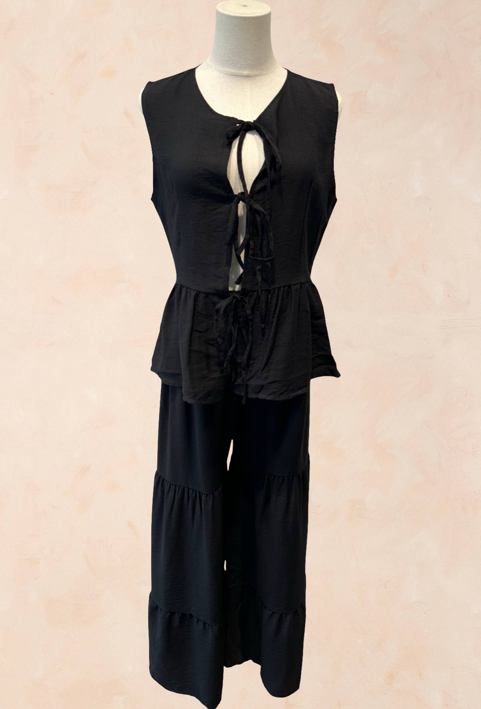 Ensemble fluide pantalon gilet sans manches –