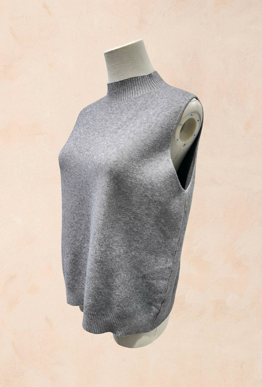 Débardeur en maille col montant VISCOSE