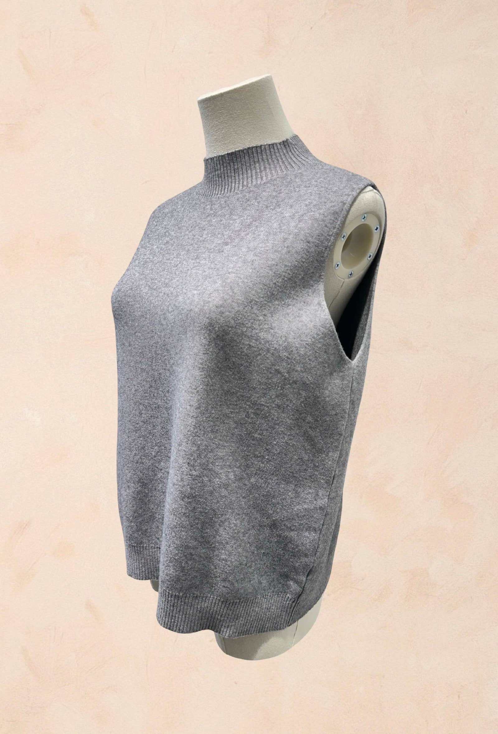 Débardeur en maille col montant VISCOSE
