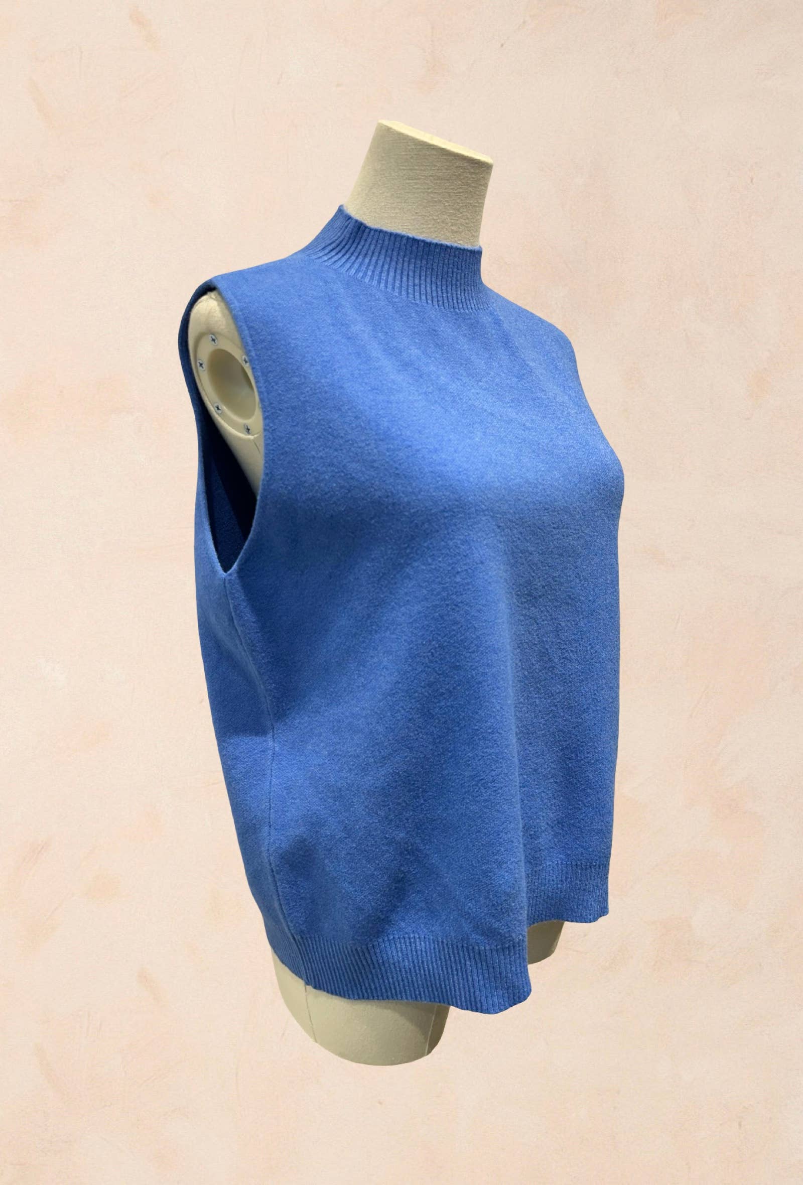 Débardeur en maille col montant VISCOSE