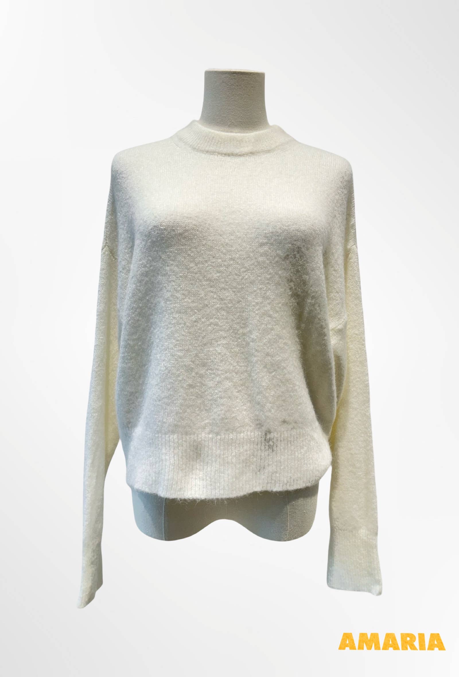 Pull Cropped Col Montant Maille Douce ALPAGA