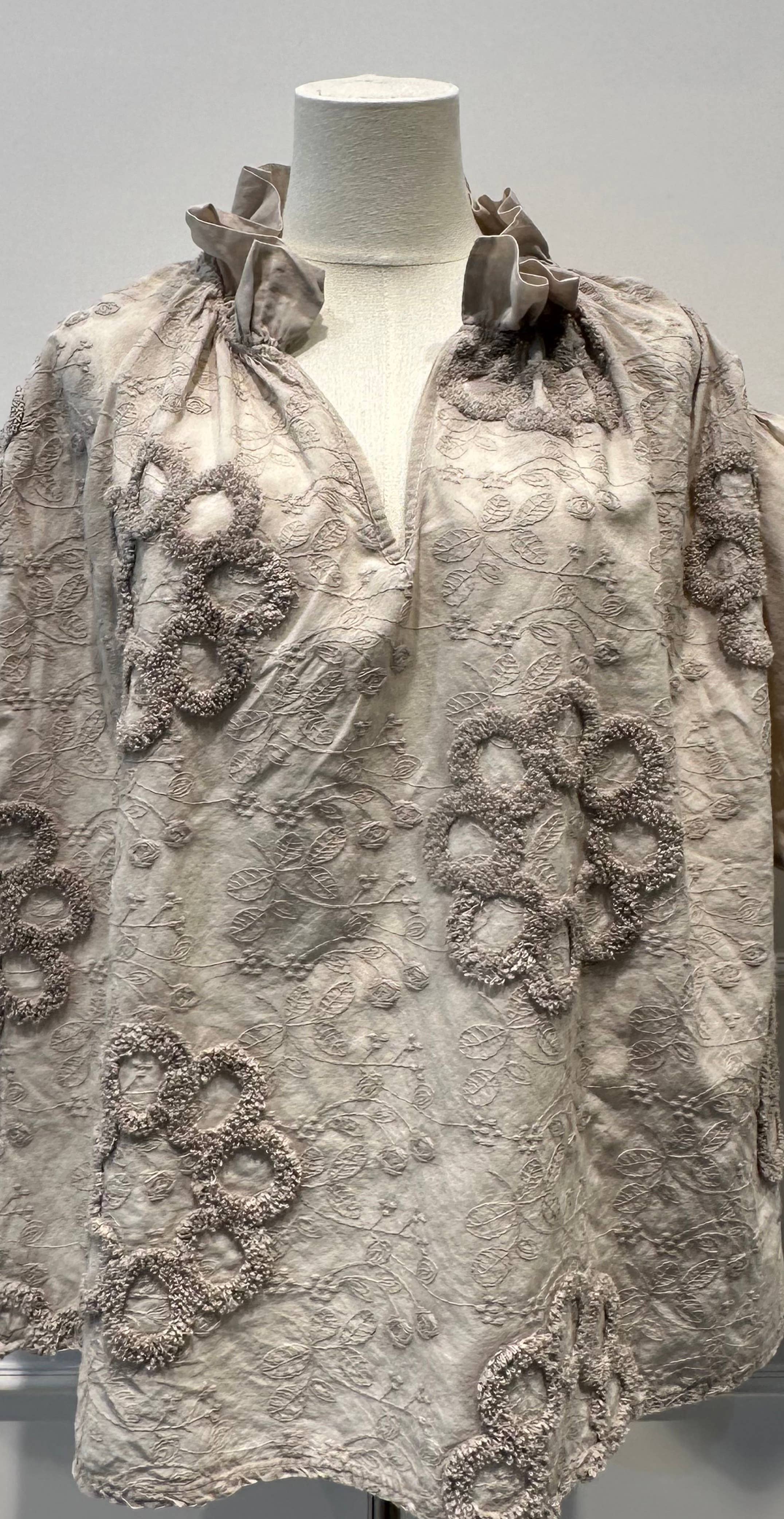 Blouse Brodée à Manches Bouffantes Broderie en Relief