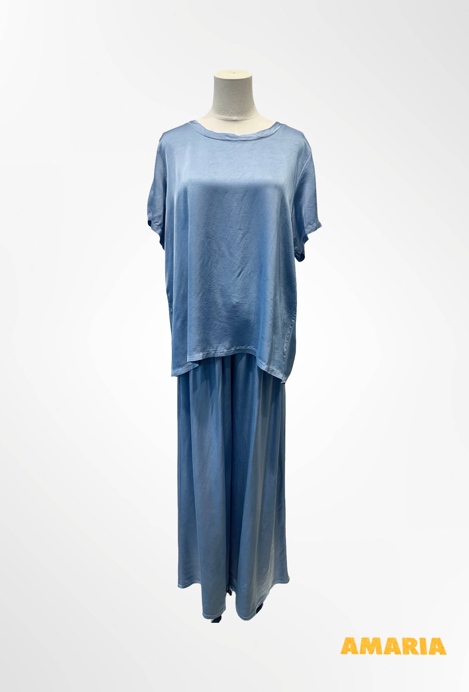 Ensemble Satin, Haut et Pantalon Fluide % VISCOSE