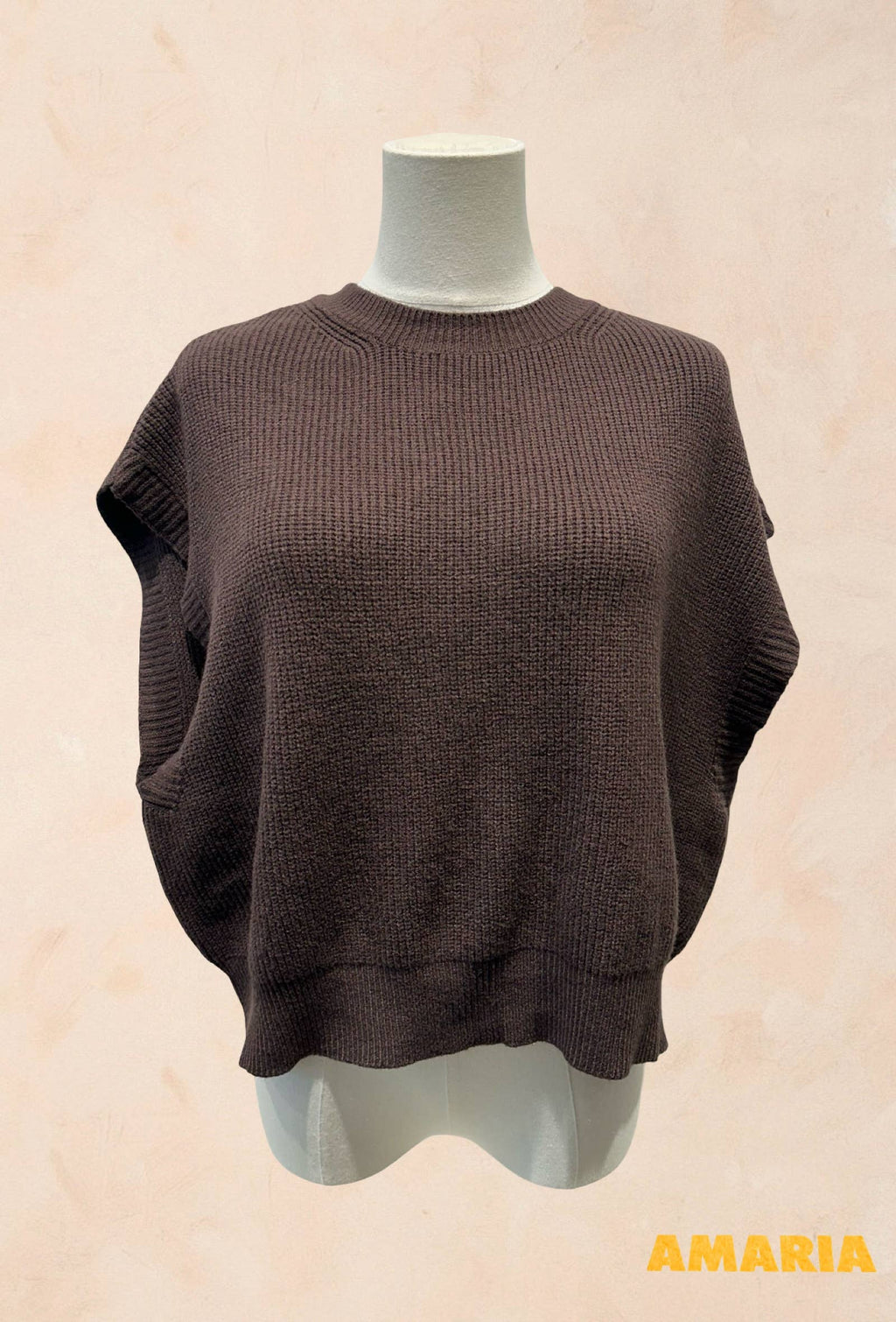 Pull Sans Manches Oversize en Maille – VISCOSE
