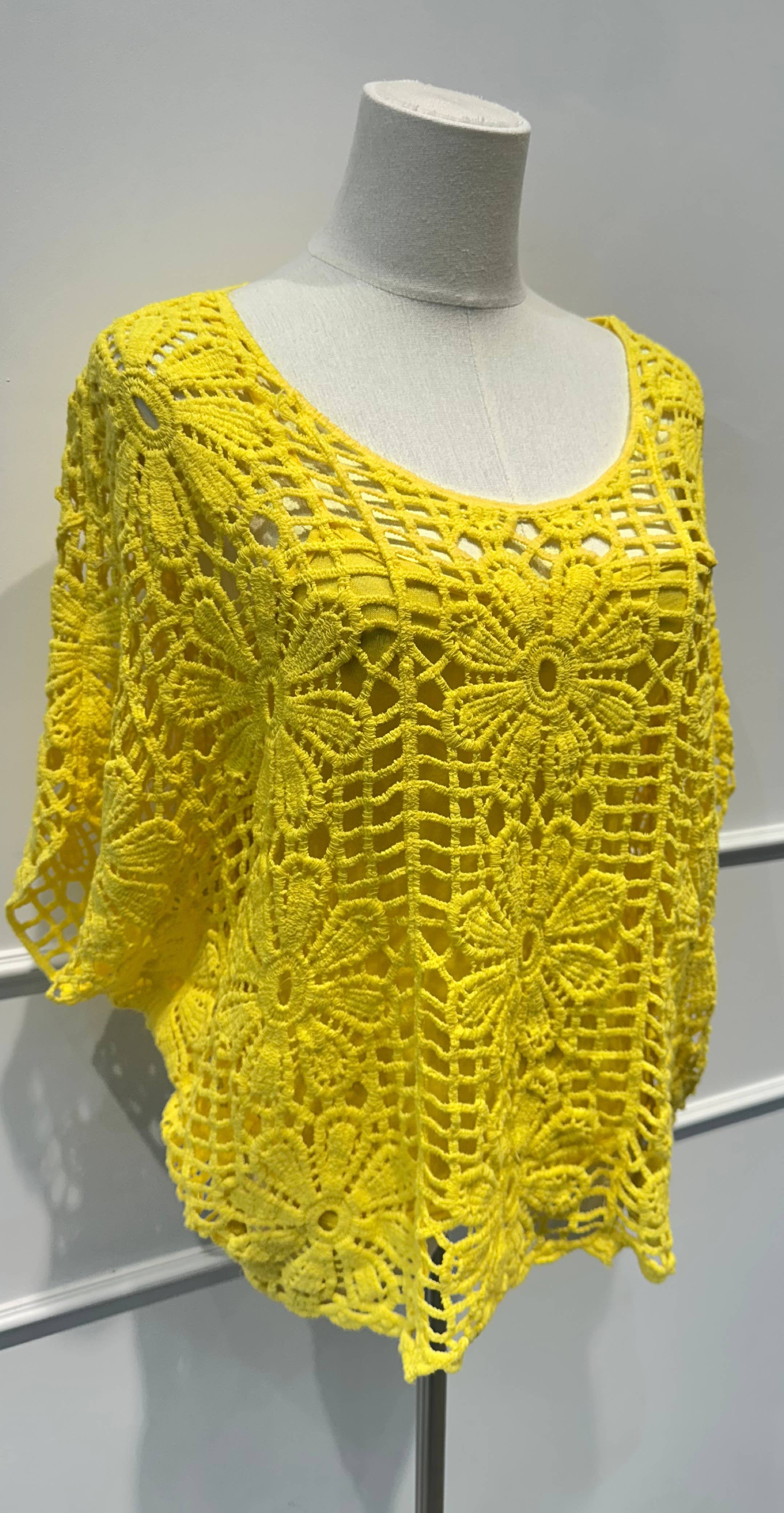 Haut en Crochet Manches courtes J