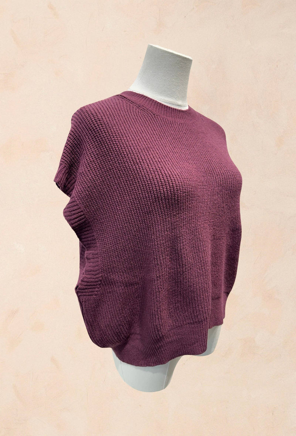 Pull Sans Manches Oversize en Maille – VISCOSE