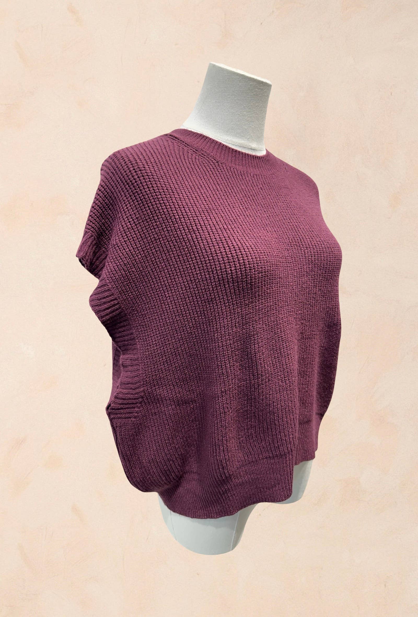 Pull Sans Manches Oversize en Maille – VISCOSE